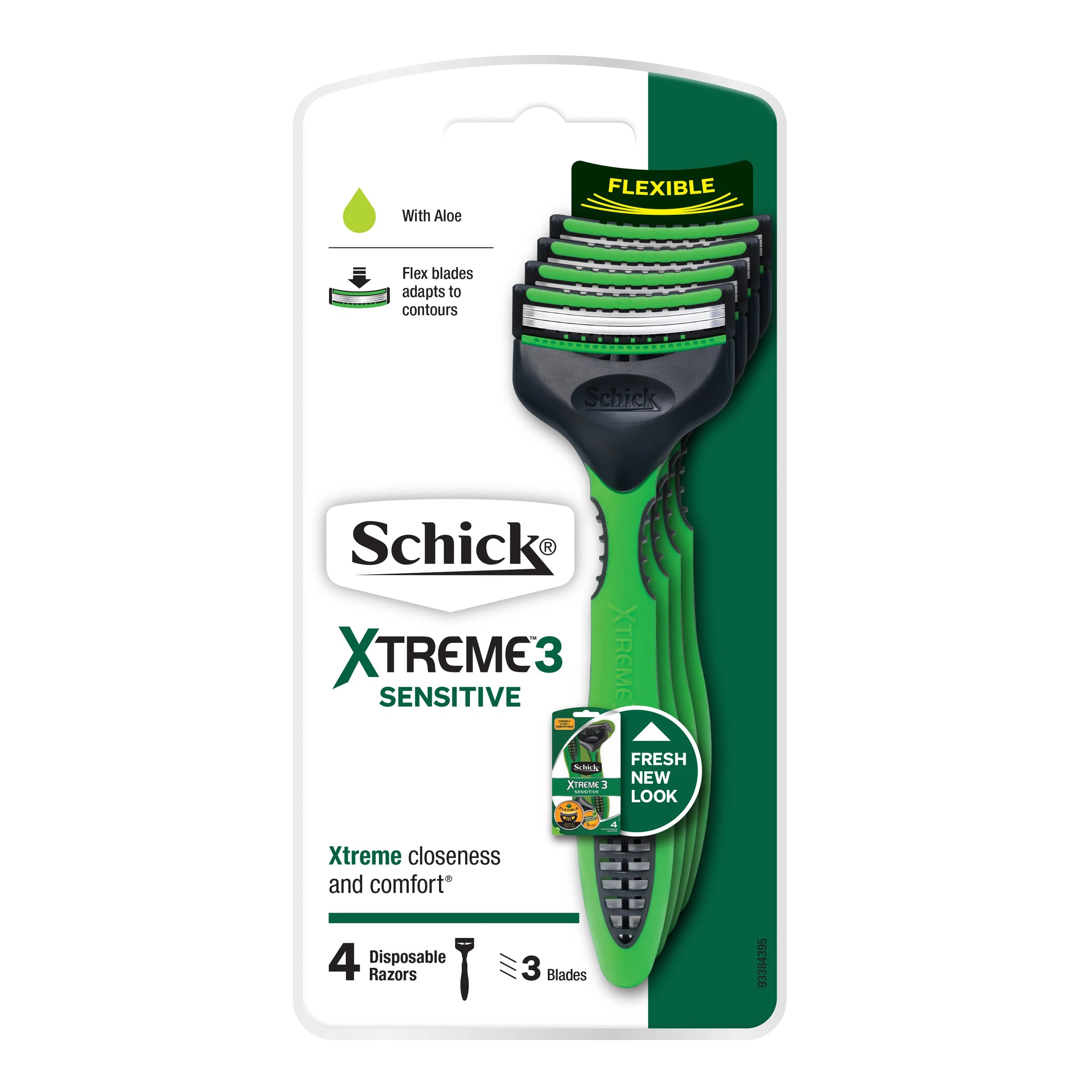1 Schick Xtreme 3 Sensitive Disposable Razors, 1 of 1