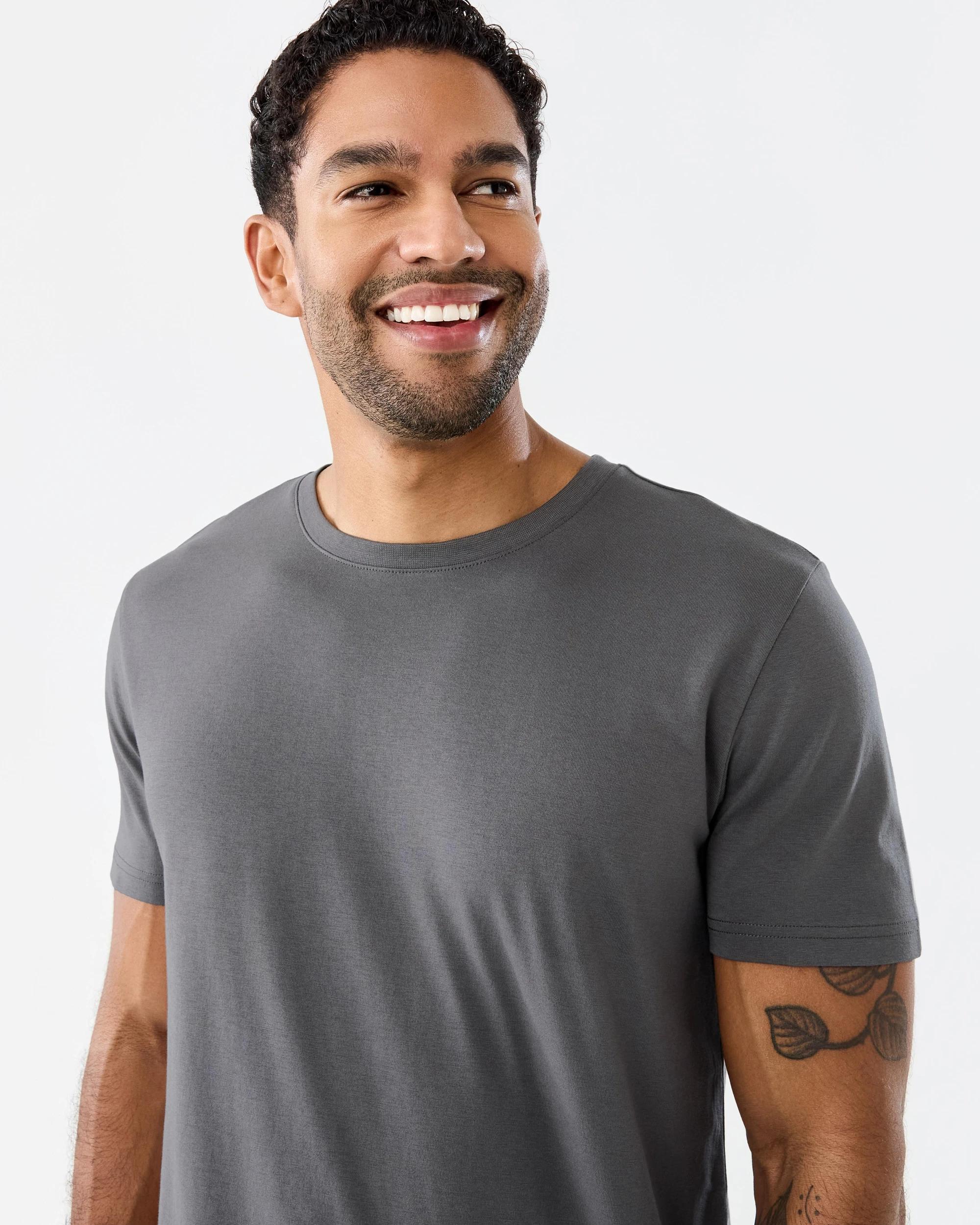 4 Cotton Longline T-shirt Gry Seal, 4 of 6