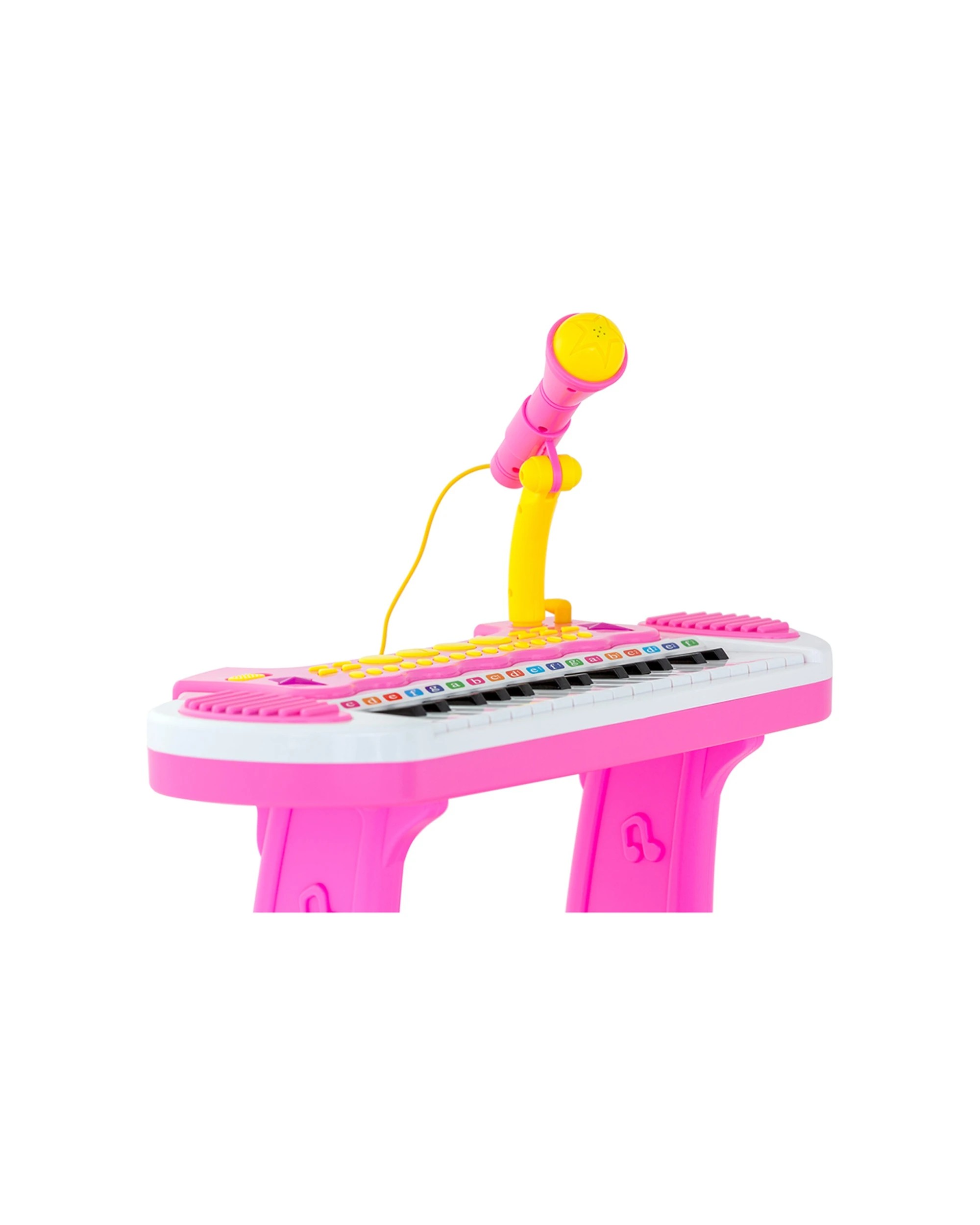 9 Lenoxx 31 Key Kids Electronic Keyboard With Stool Stand Microphone - Pink, 9 of 9