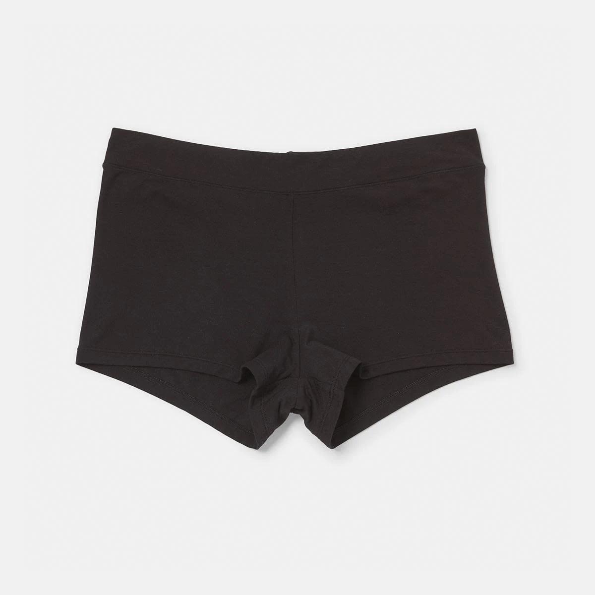 1 3 Pack Bamboo Blend Boyshort Briefs BLACK, 1 of 6