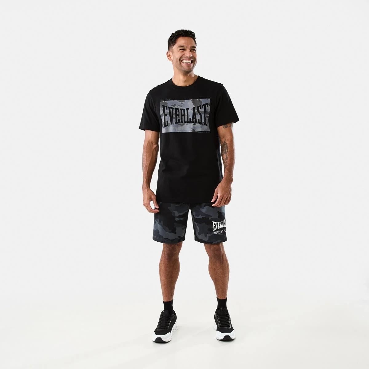 7 Everlast Mens Camo Crew Neck T-shirt Black, 7 of 7