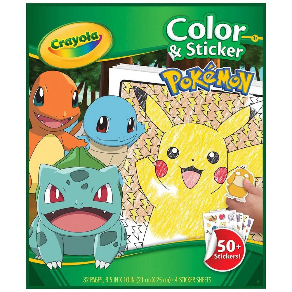 1 Crayola Colour & Sticker Book Pokémon, 1 of 3