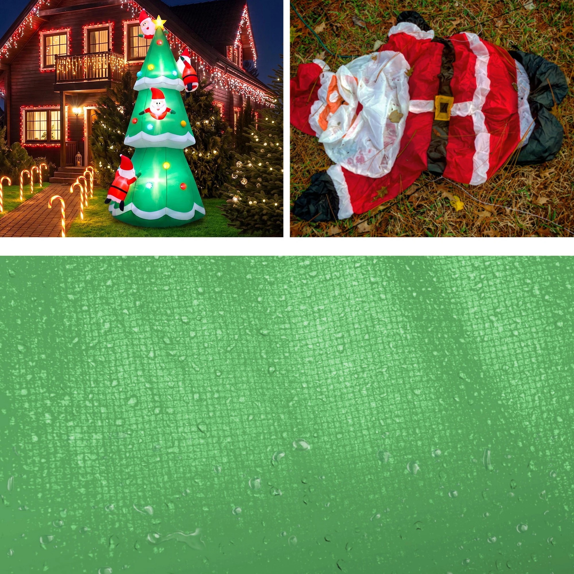 5 Jingle Jollys Christmas Inflatable Santa Tree 5M Illuminated Decorations - Multi, 5 of 7