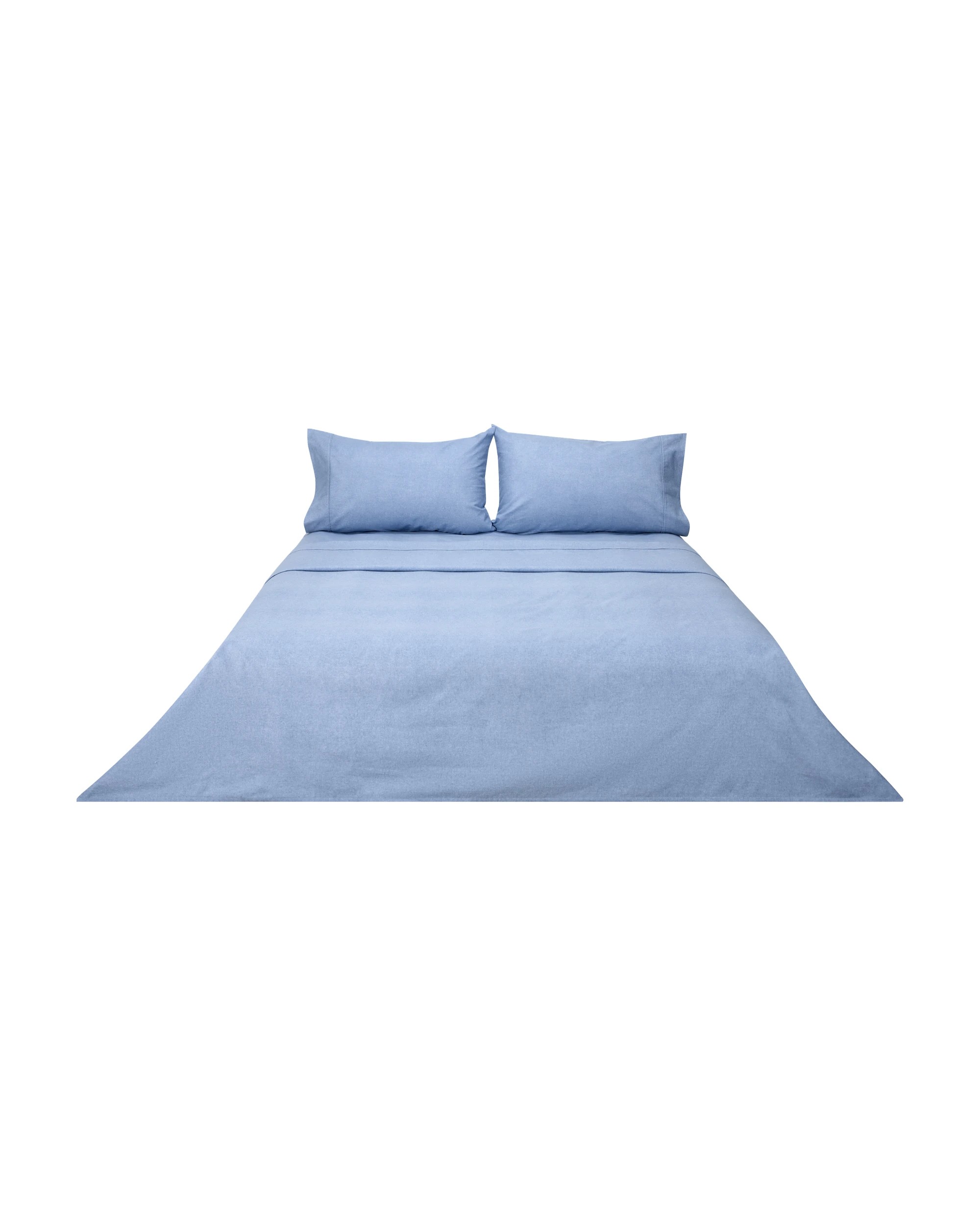 6 Marle Cotton Flannelette Sheet Set - Double Bed, Blue, 6 of 7