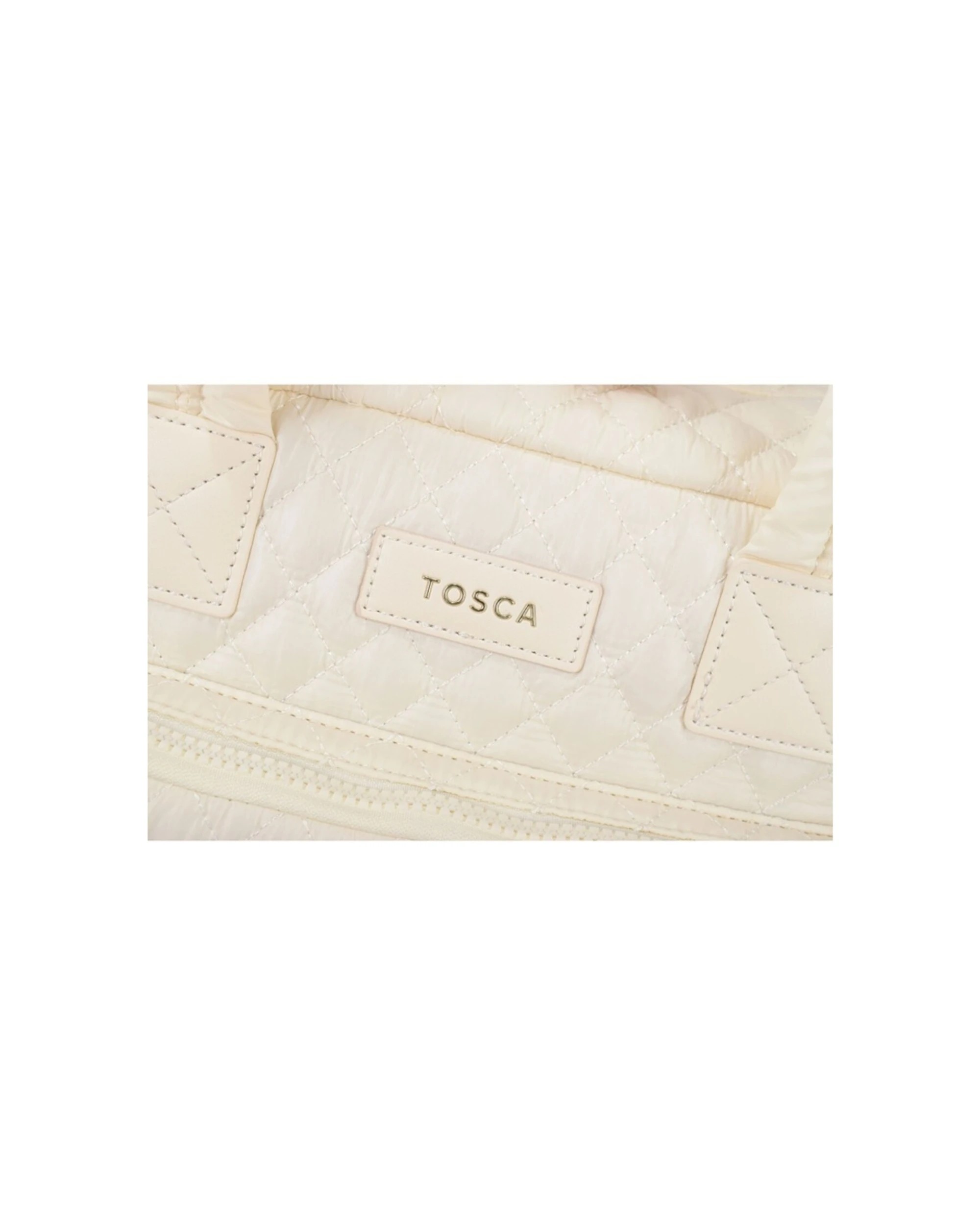 5 Tosca Womens Lightweight Quilted Metro Split Tote Travel Bag Mushroom - Beige, 5 of 5