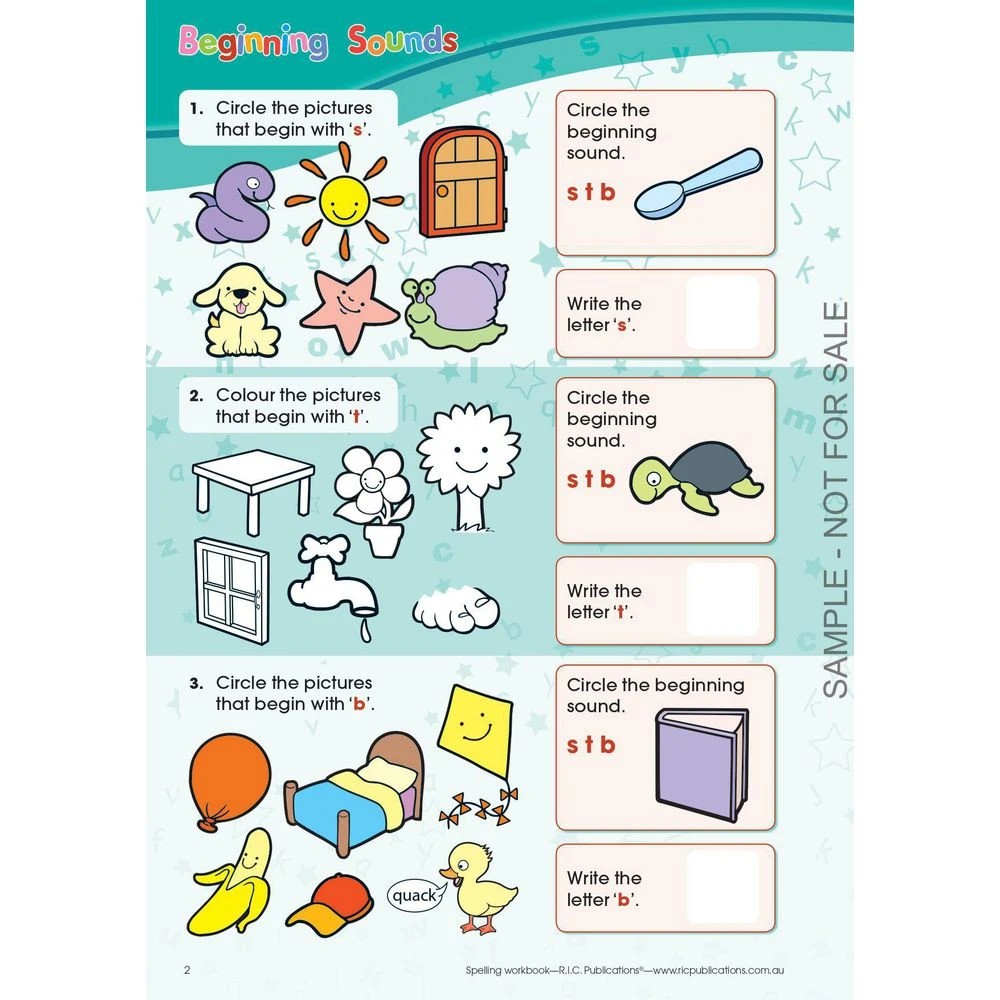 4 Spelling Workbook Interactive Book A, 4 of 5