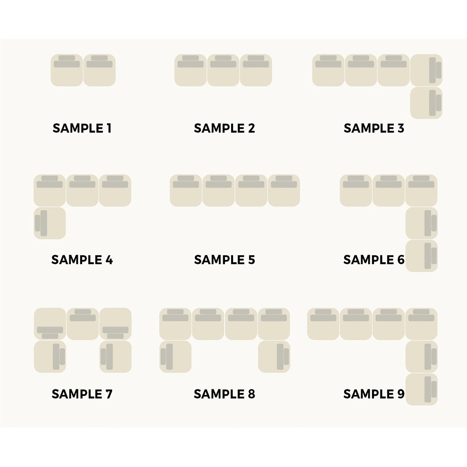 4 Oikiture 3 Seater Boucle Modular Sofa Lounge Chair Armless Tofu Back
 - White - White, 4 of 10