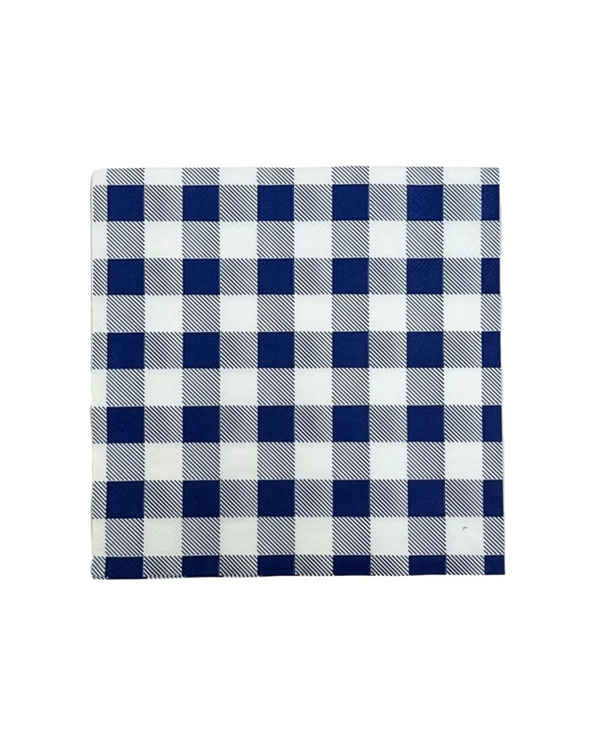 1 Party Maker 25pc Gingham Luncheon Napkins Tableware - Blue, 1 of 1