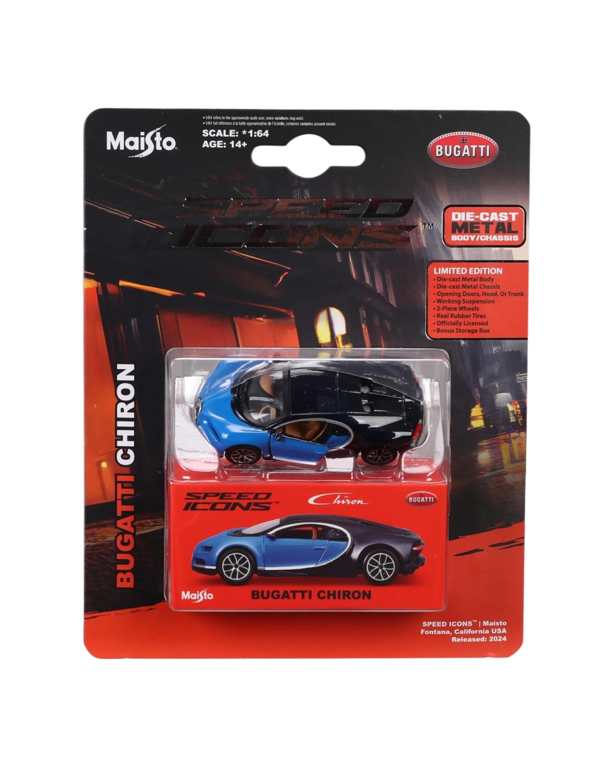 1 Maisto Speed Icon Bugatti Chiron 1:64 Scale Model Car, 1 of 3