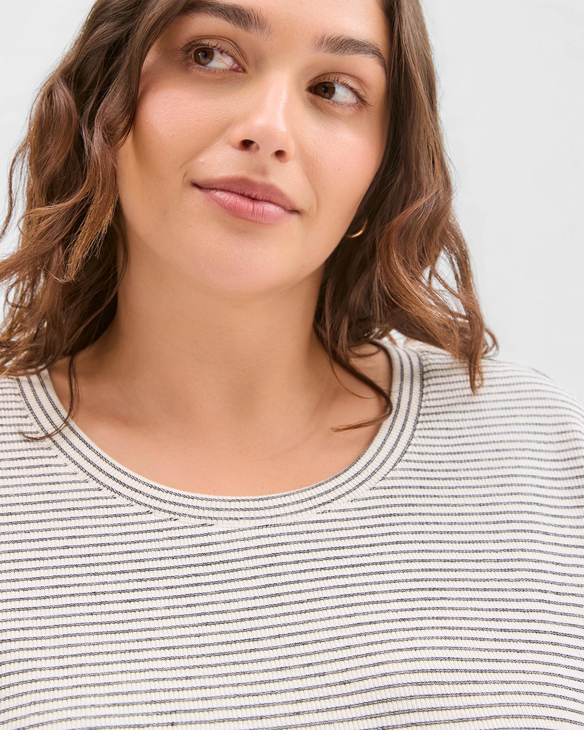 5 Target Curve Plus Size Spliced Boxy Textured T-Shirt , 5 of 7