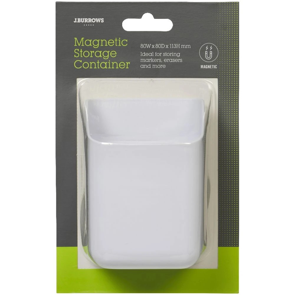 4 J.Burrows Small Magnetic Whiteboard Storage White, 4 of 4