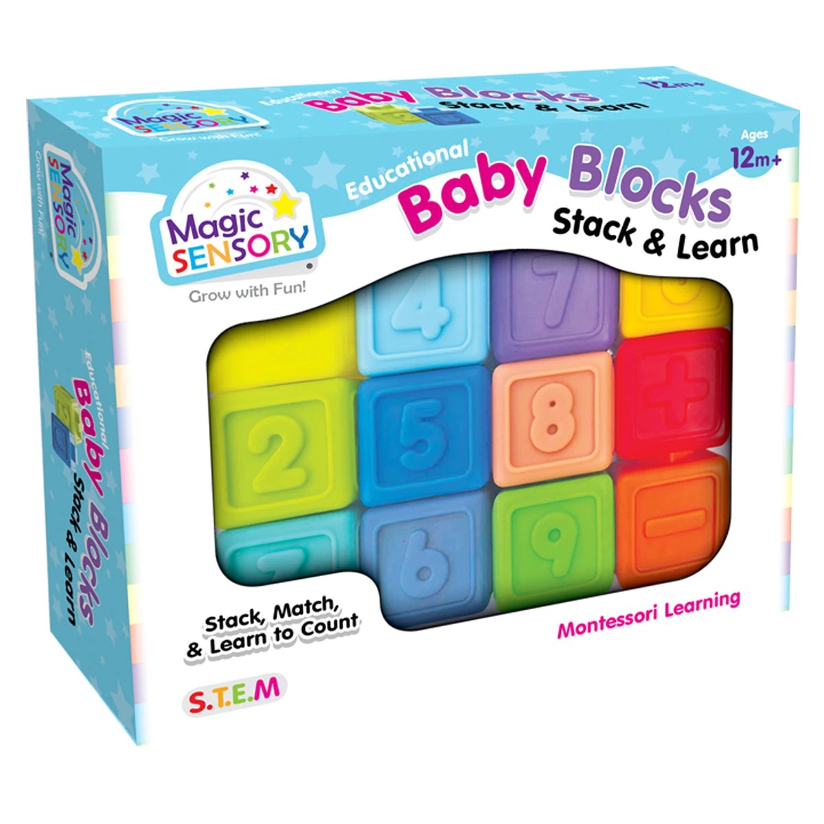 7 Magic Sensory Educational Baby Blocks - Stack & Learn, 7 of 8