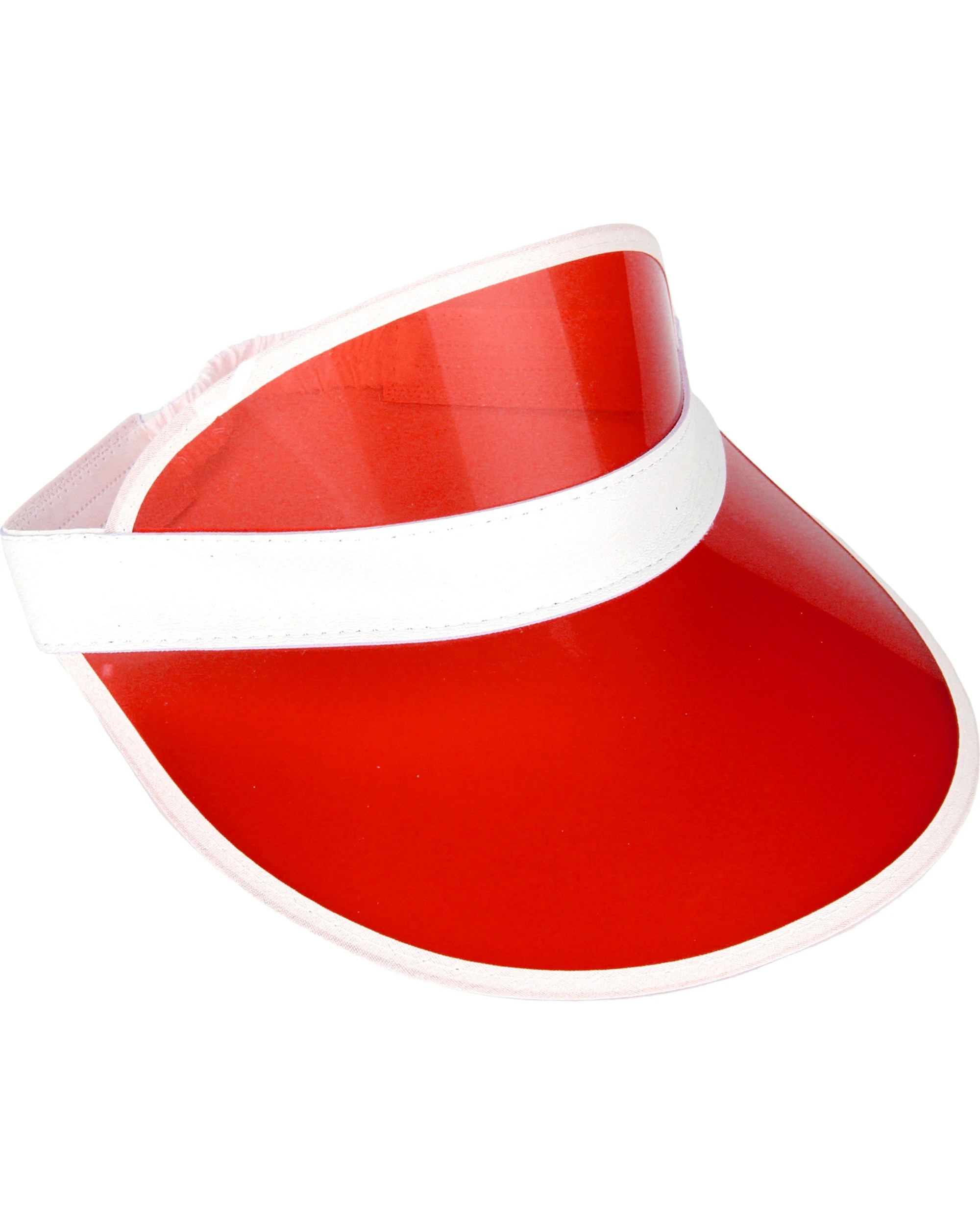1 JDParty 80's Red And White Rim Visor - Red, 1 of 1