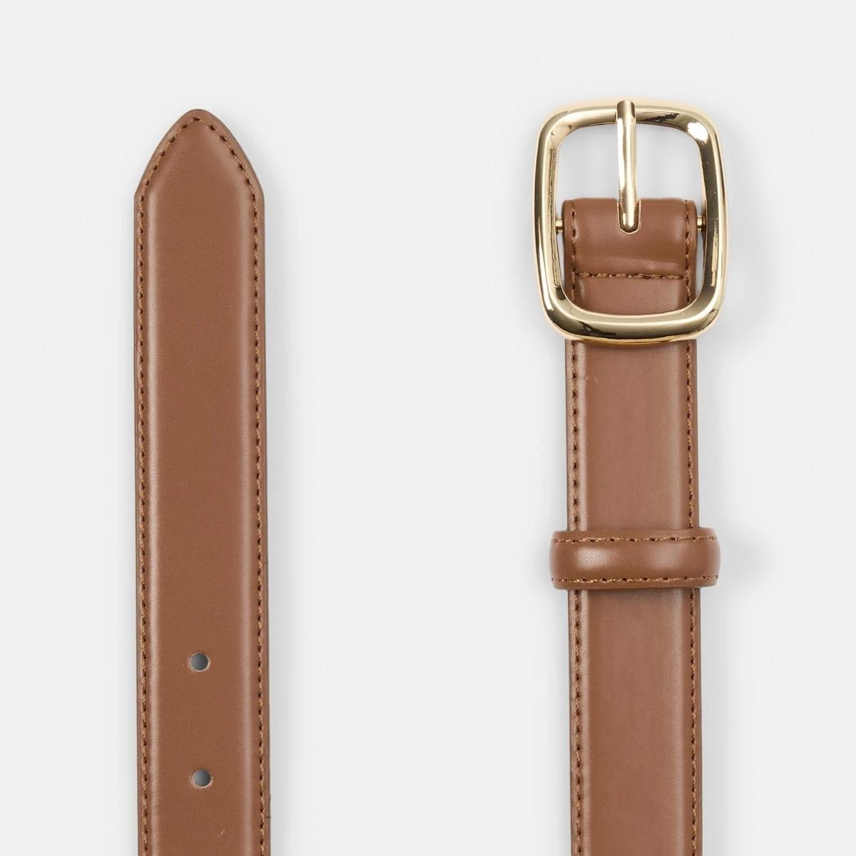 2 Soft Rectangle Jeans Belt BROWN TAN, 2 of 4