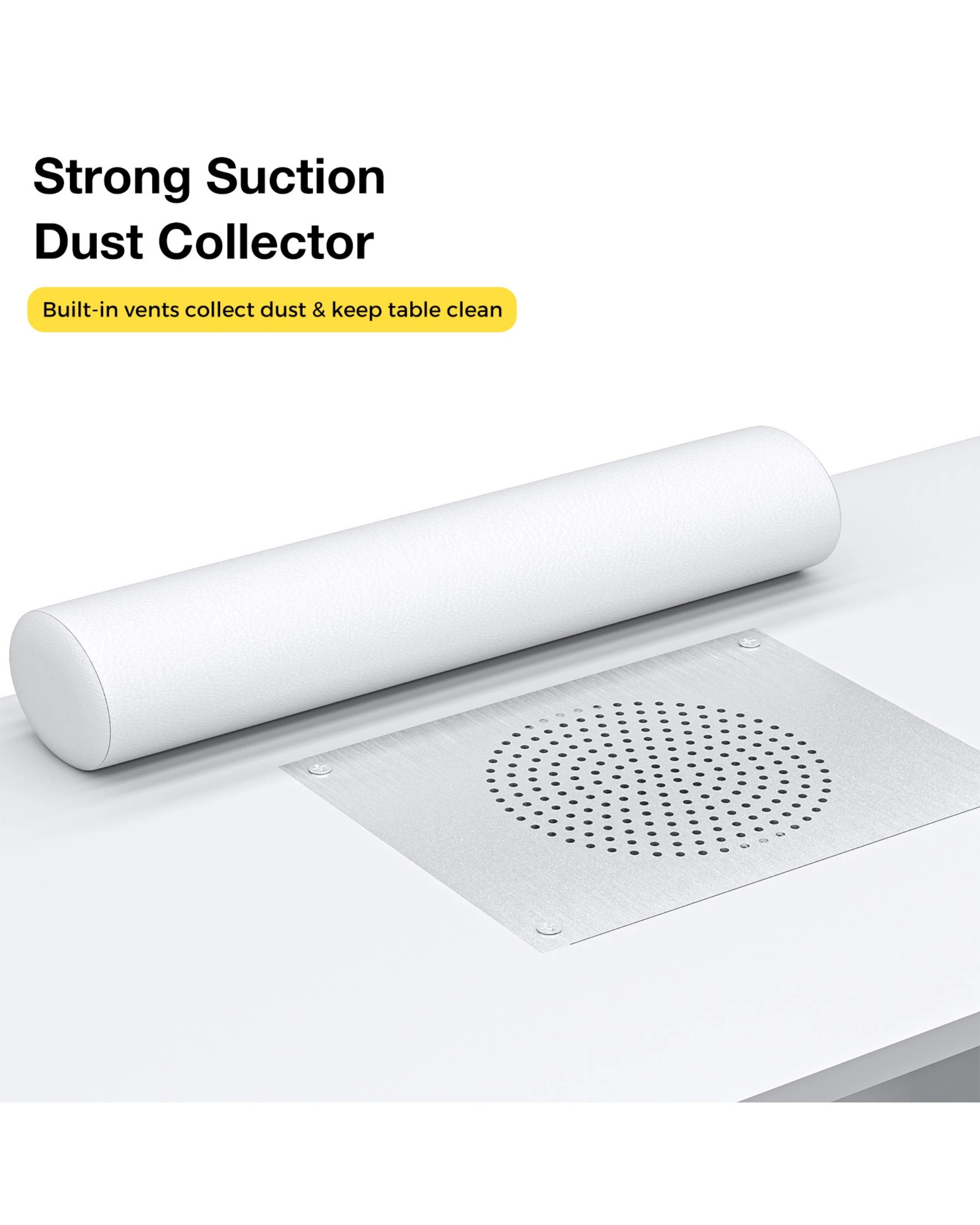 4 Advwin Manicure Table Nail Tech Desk Dressing Table Dust Collector Drawers Cabinet Storage
 - White, 4 of 10