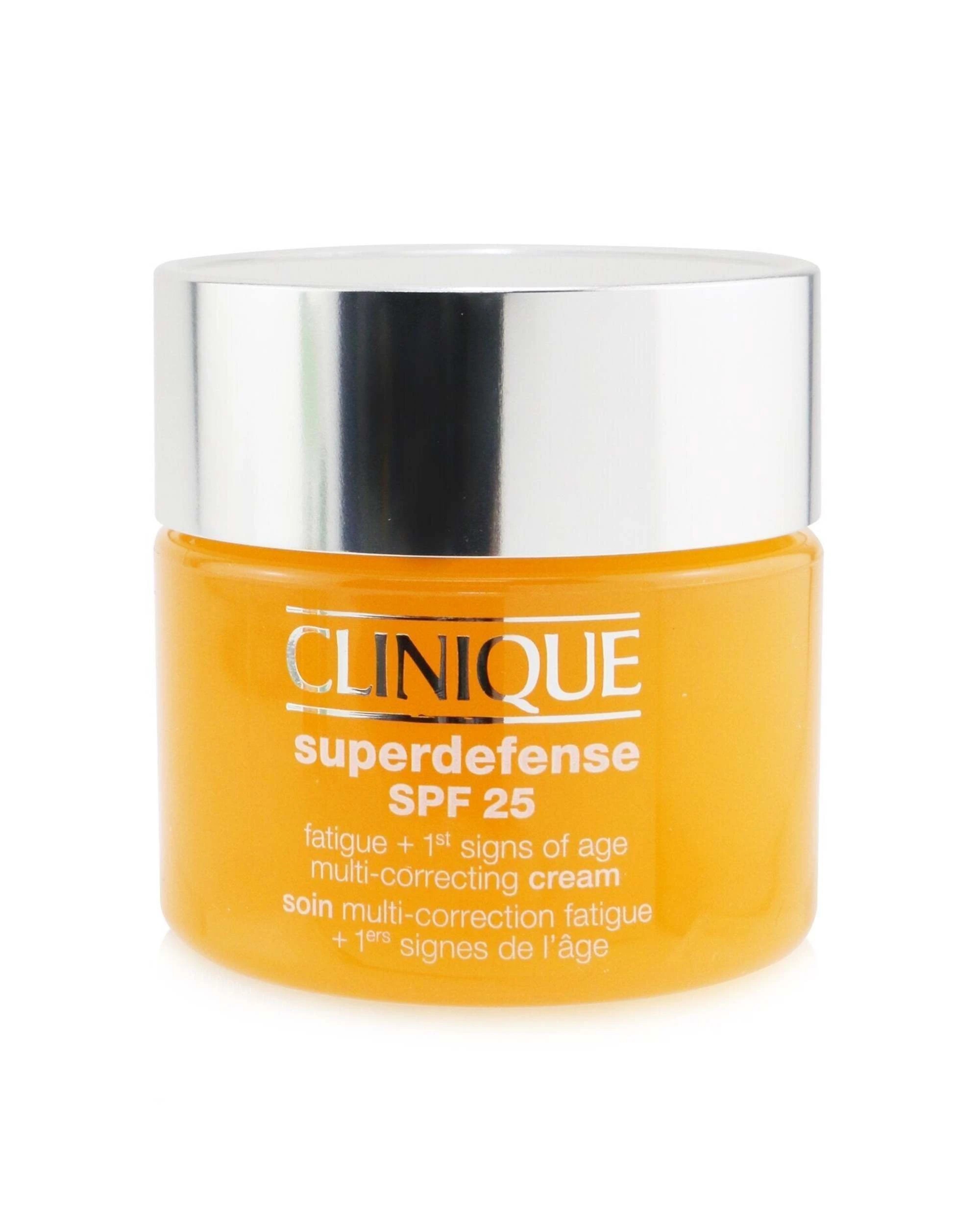 2 Clinique Superdefense SPF 25 Fatigue + 1st Signs Of Age Multi-Correcting Cream - Very Dry to Dry Combination  30ml/1oz, 2 of 4