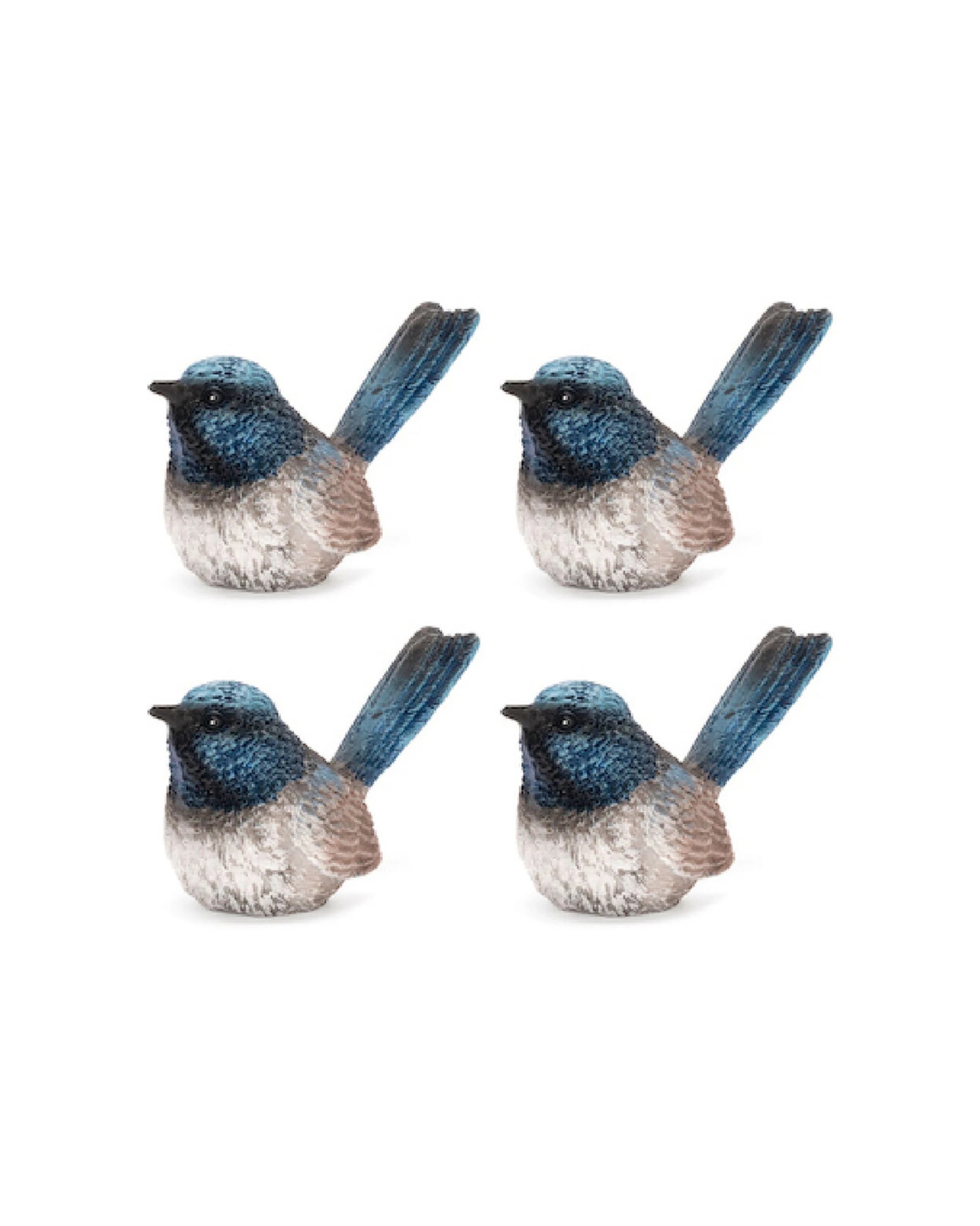 1 Alfresco 4x Garden 7cm Fairy Wren Outdoor Ornament Decor - Blue, 1 of 2
