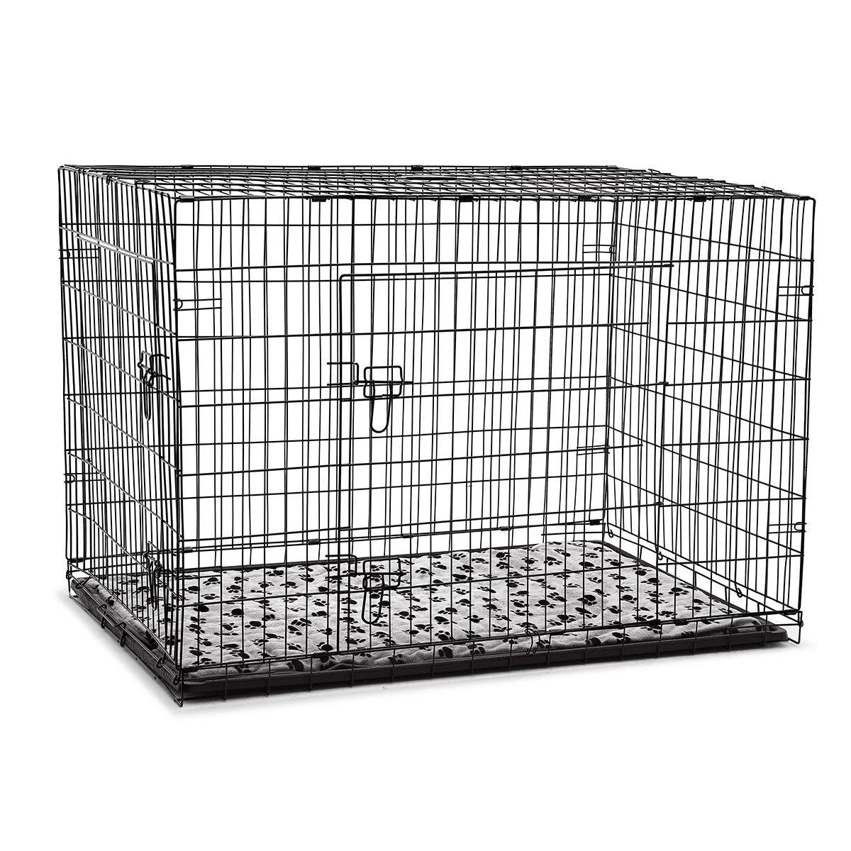 1 Pet Scene 48 inch  XL Dog Crate Cage Black, 1 of 5