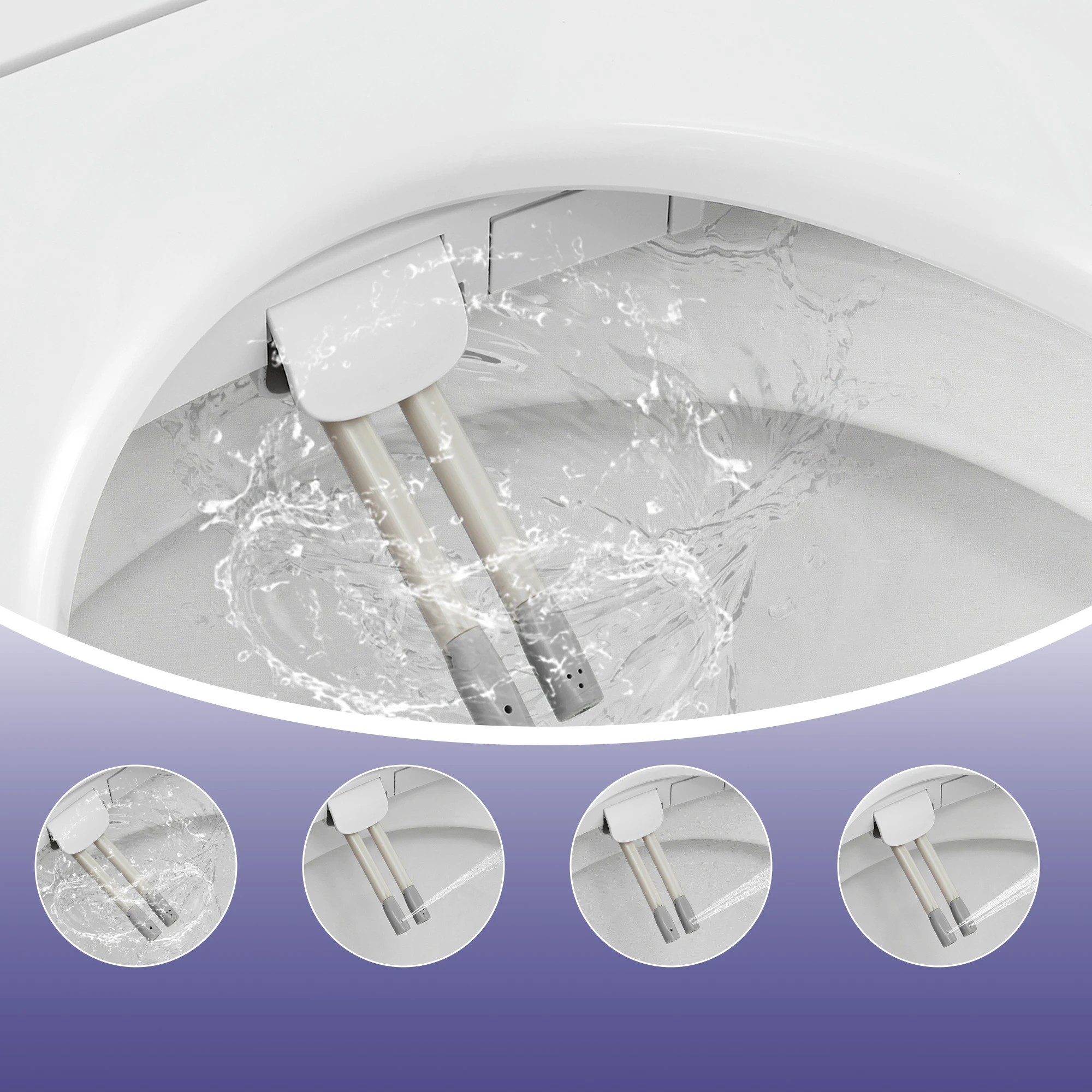 7 Cefito Electric Bidet Toilet Seat Washing Without Power - White, 7 of 9