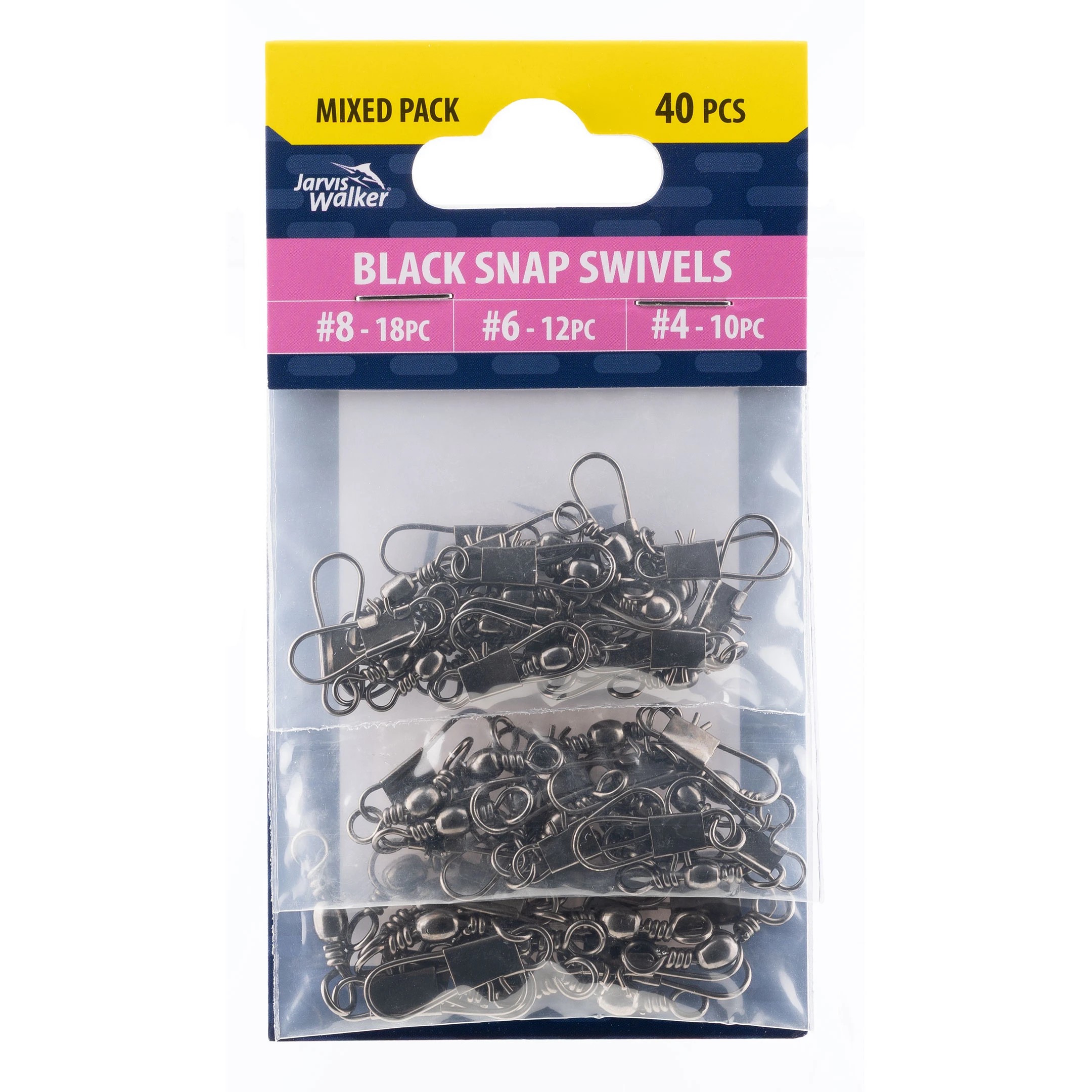 1 40 Piece Jarvis Walker Black Snap Swivels, 1 of 3