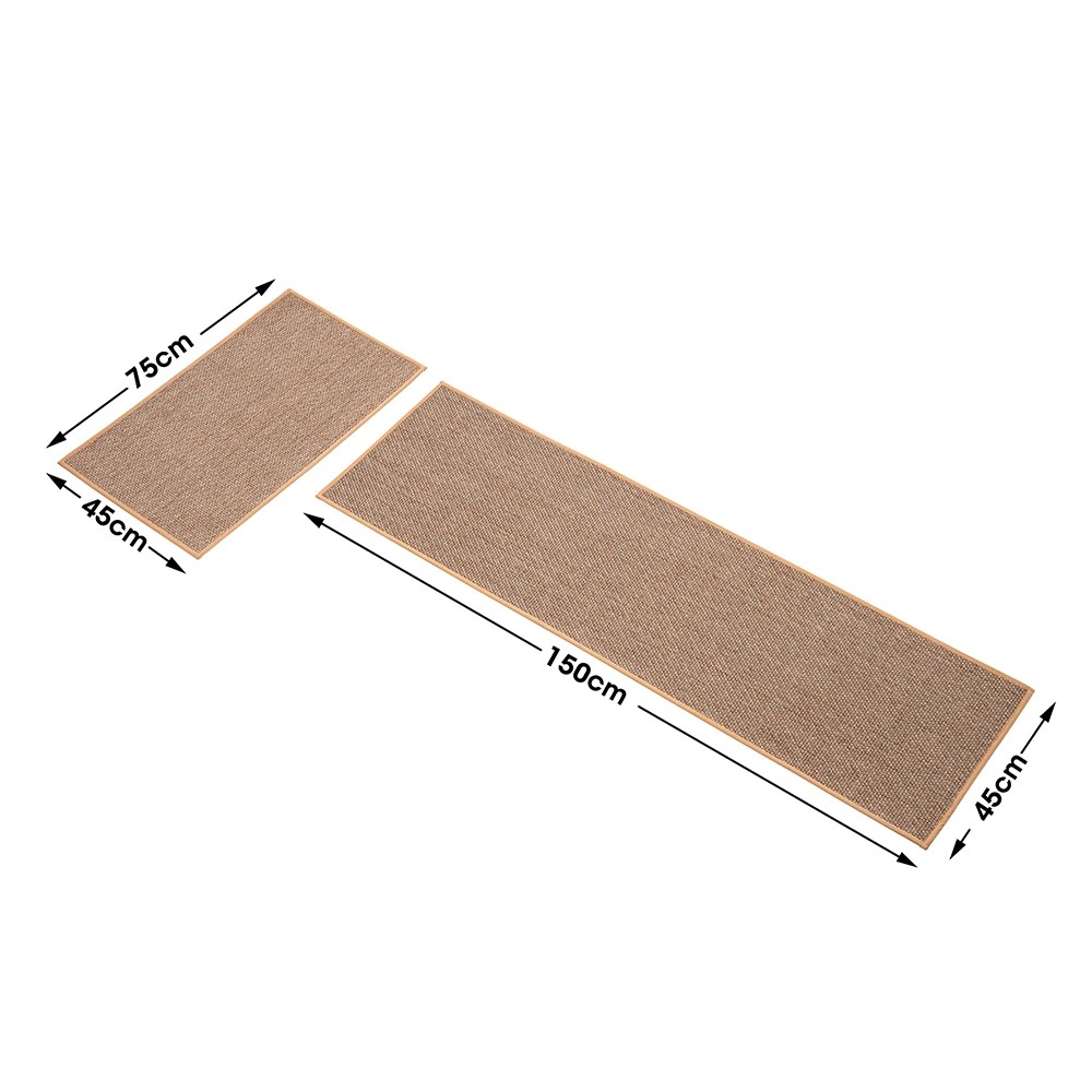 2 ZUNI 2PCS Kitchen Mats Non Slip Anti Fatigue Door Rugs Floor Mat - Beige, 2 of 3
