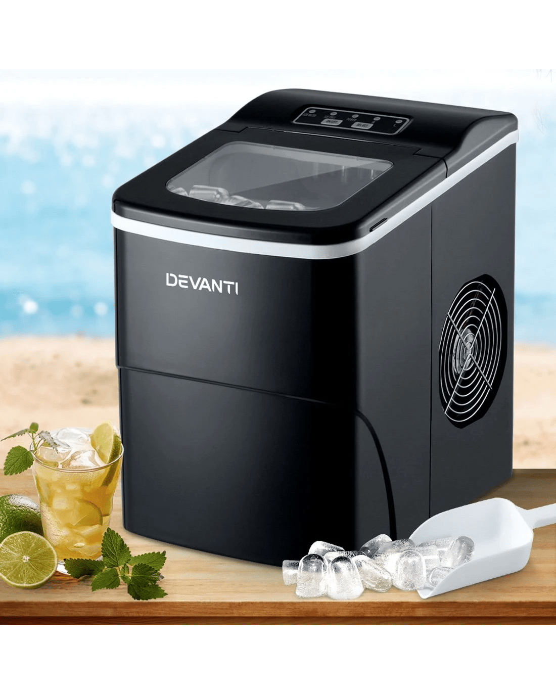 3 Devanti 12kg Ice Maker Machine - Black, 3 of 8