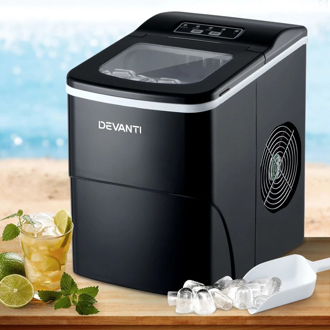3 Devanti 12kg Ice Maker Machine - Black, 3 of 8