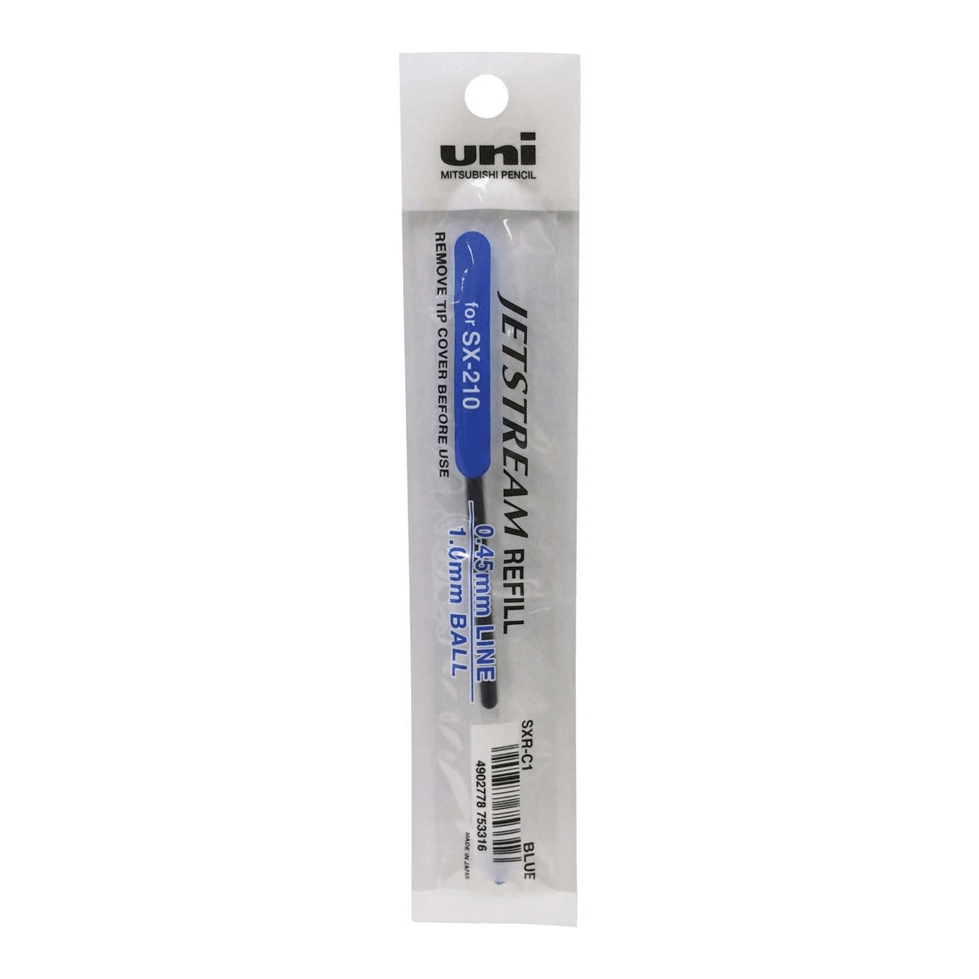 3 Uni Jetstream SX210 Pen Refill 1.0mm Blue, 3 of 4