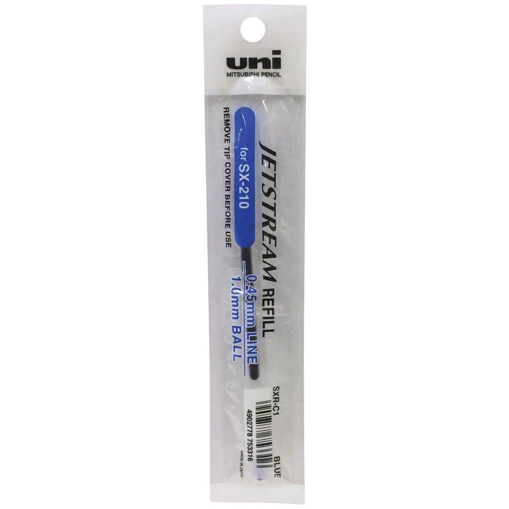 3 Uni Jetstream SX210 Pen Refill 1.0mm Blue, 3 of 4