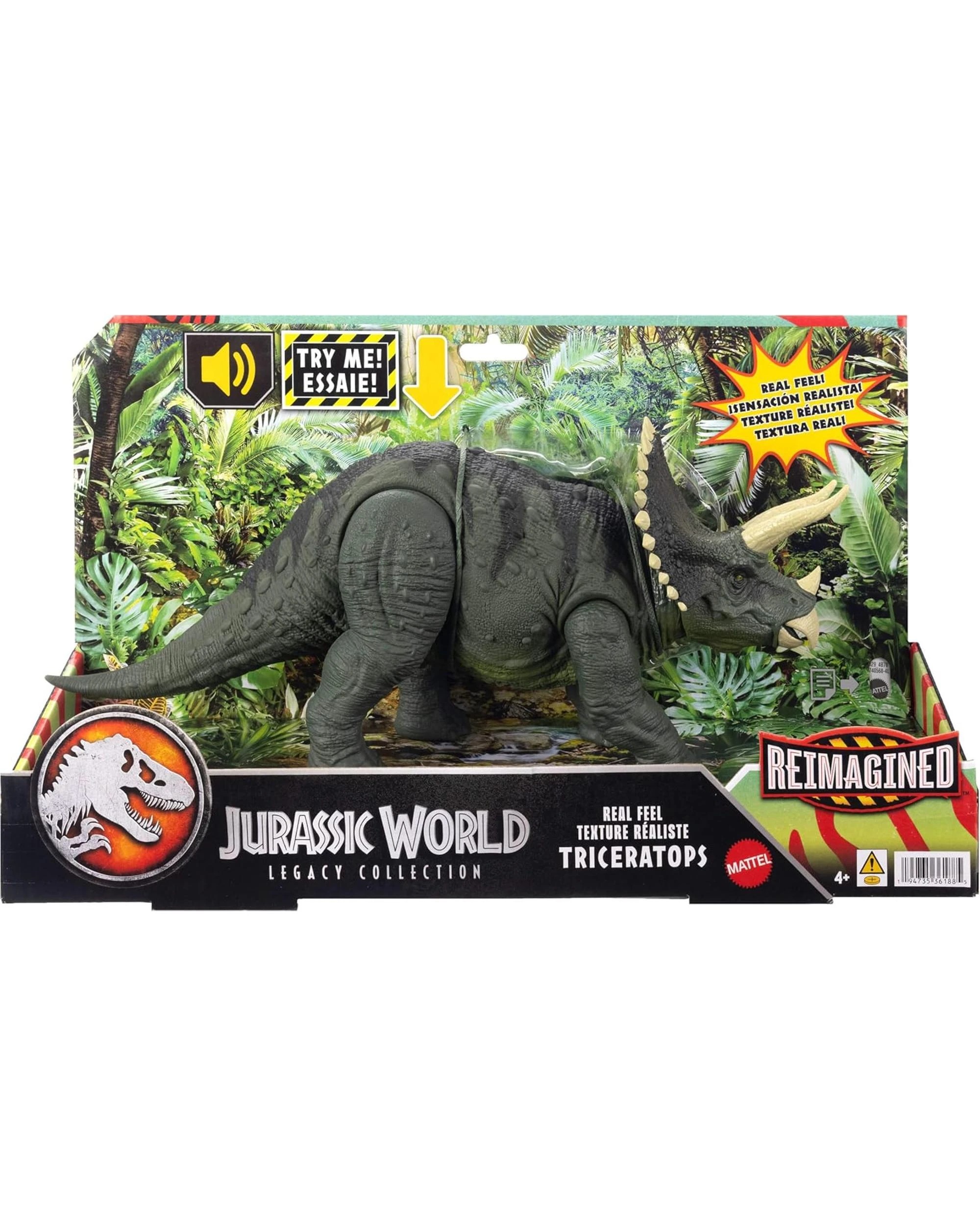 4 Jurassic World Legacy Collection Reimagined Real Feel Triceratops, 4 of 4