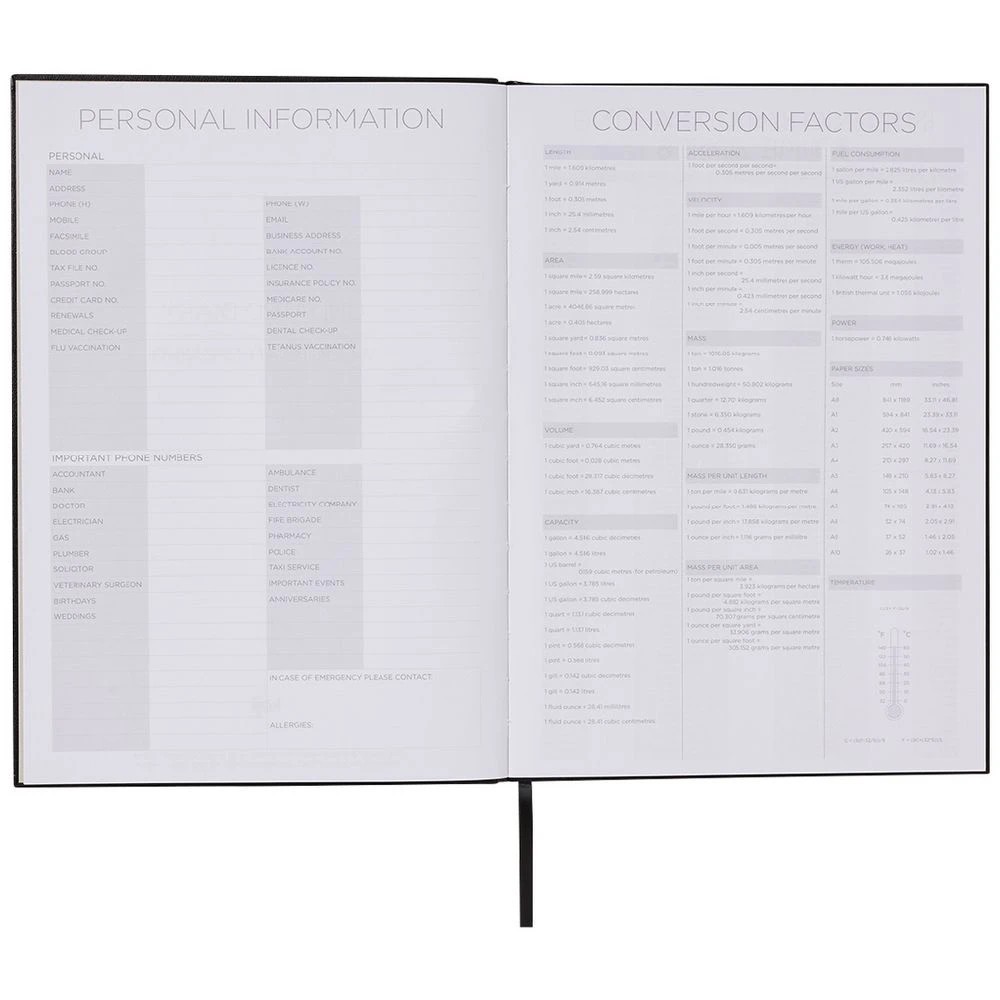 3 Keji A4 Week to View Hardcover Undated Diary Assorted, 3 of 5