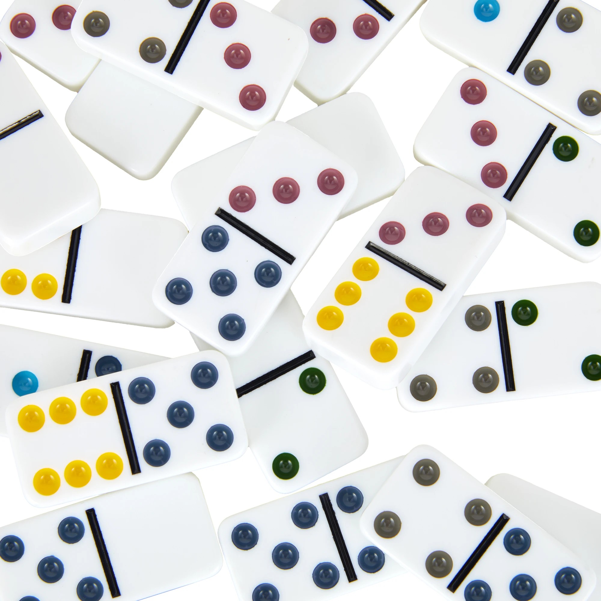 4 28 Piece Double 6 Colour Dot Dominoes Game, 4 of 6