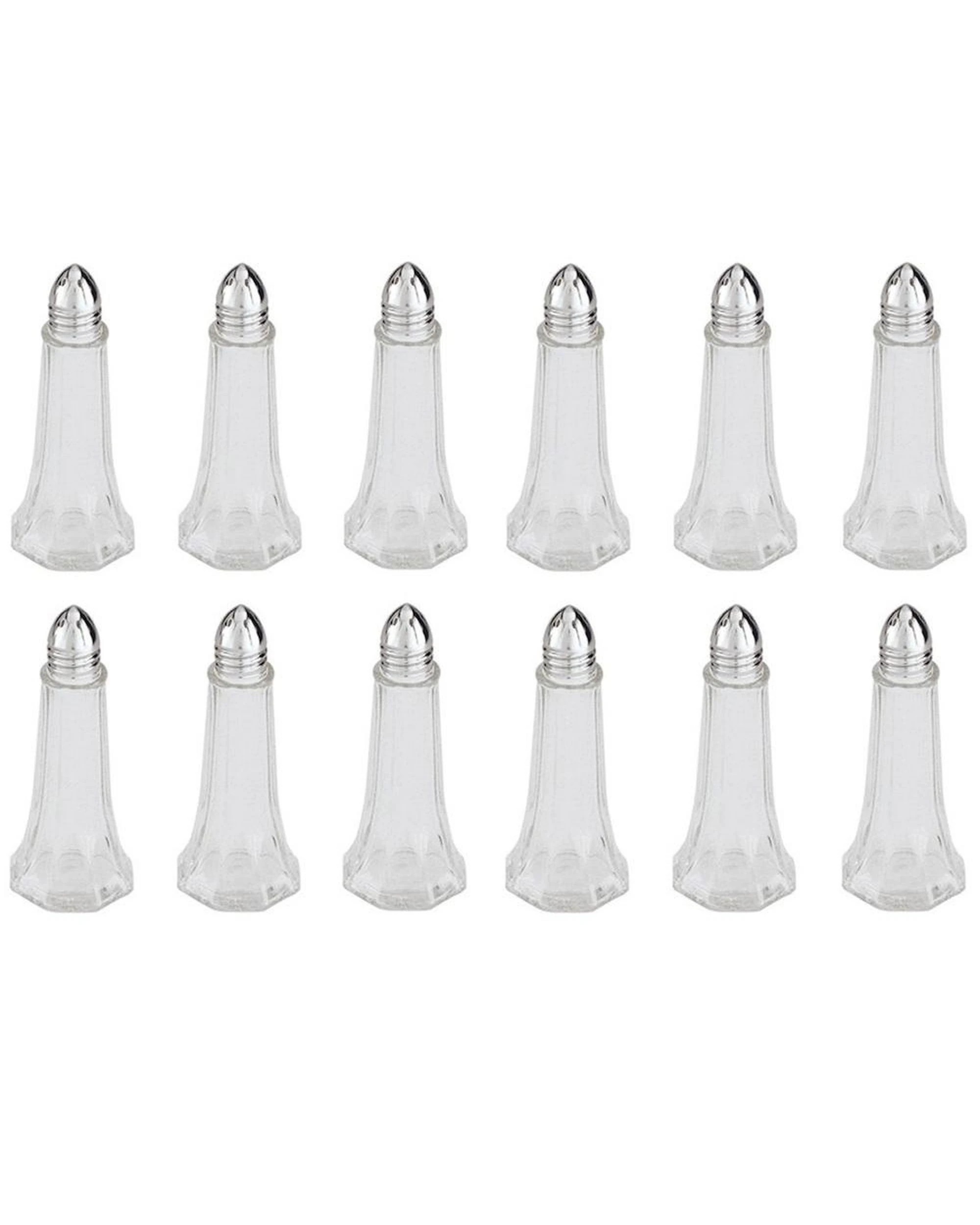 1 12 x Glass Salt and Pepper Shakers Tower 30ml, 1 of 2