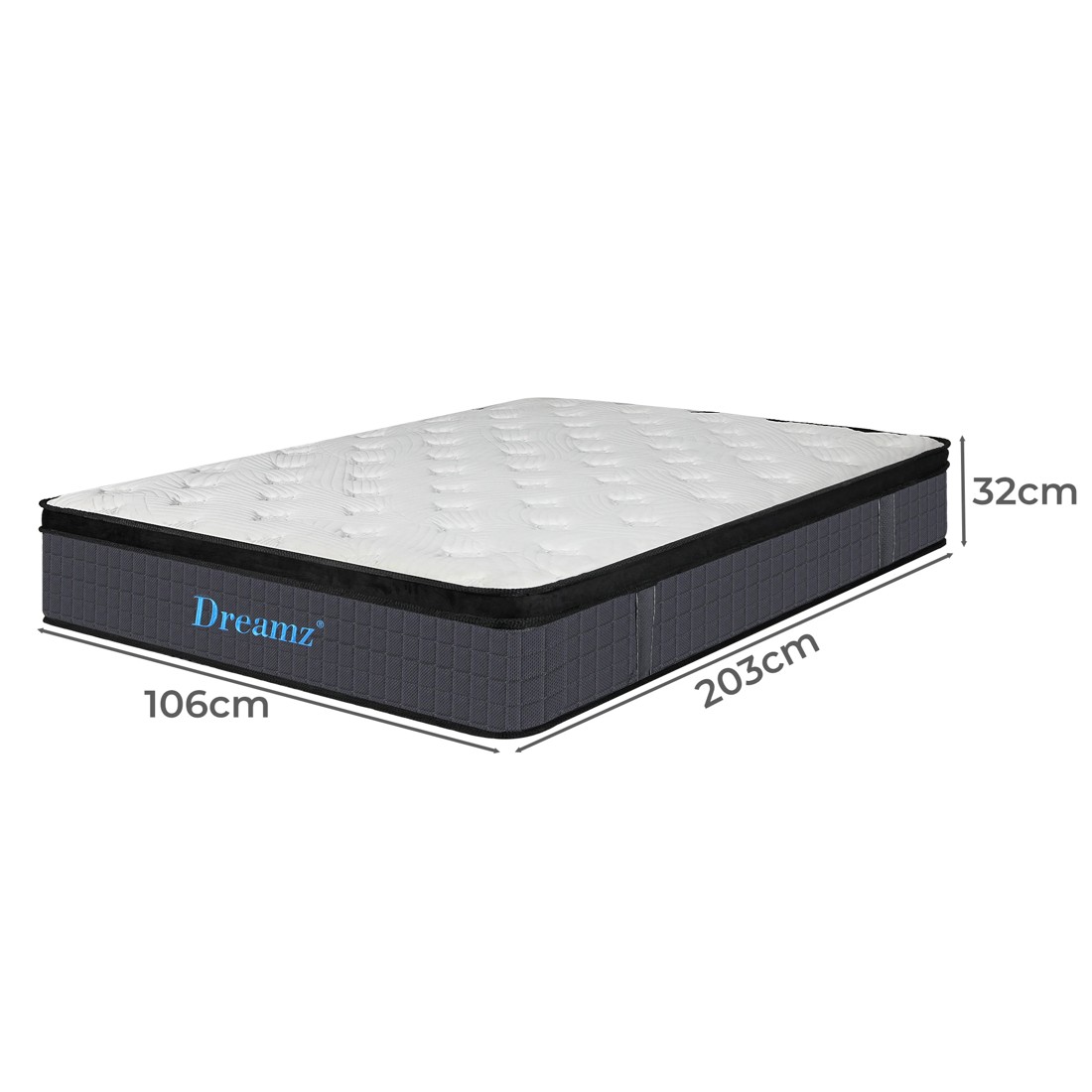3 Dreamz King Single Medium Firm Spring 32cm Mattress, 3 of 6