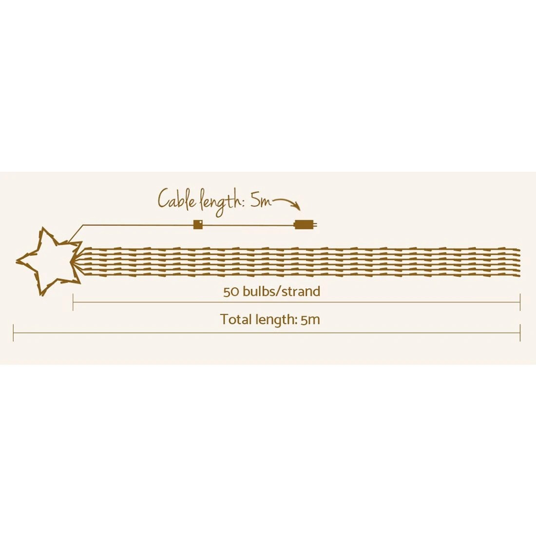 2 Jingle Jollys 5M Christmas Lights String Light 320 LED - Multi, 2 of 7