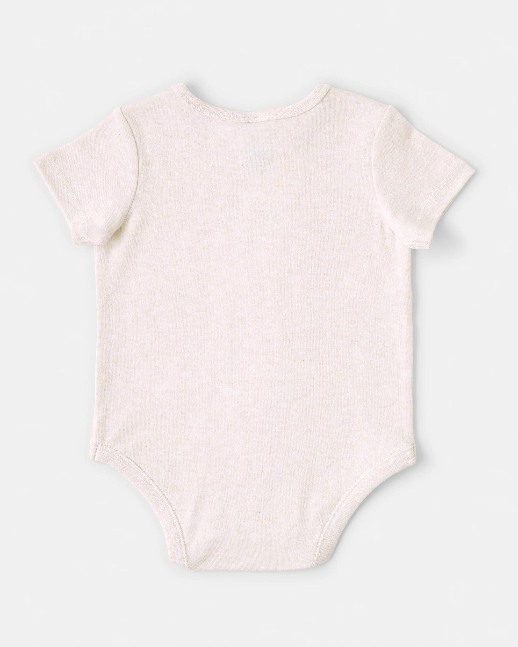 2 Cotton Short Sleeve Print Bodysuit Hny Crsnt, 2 of 3