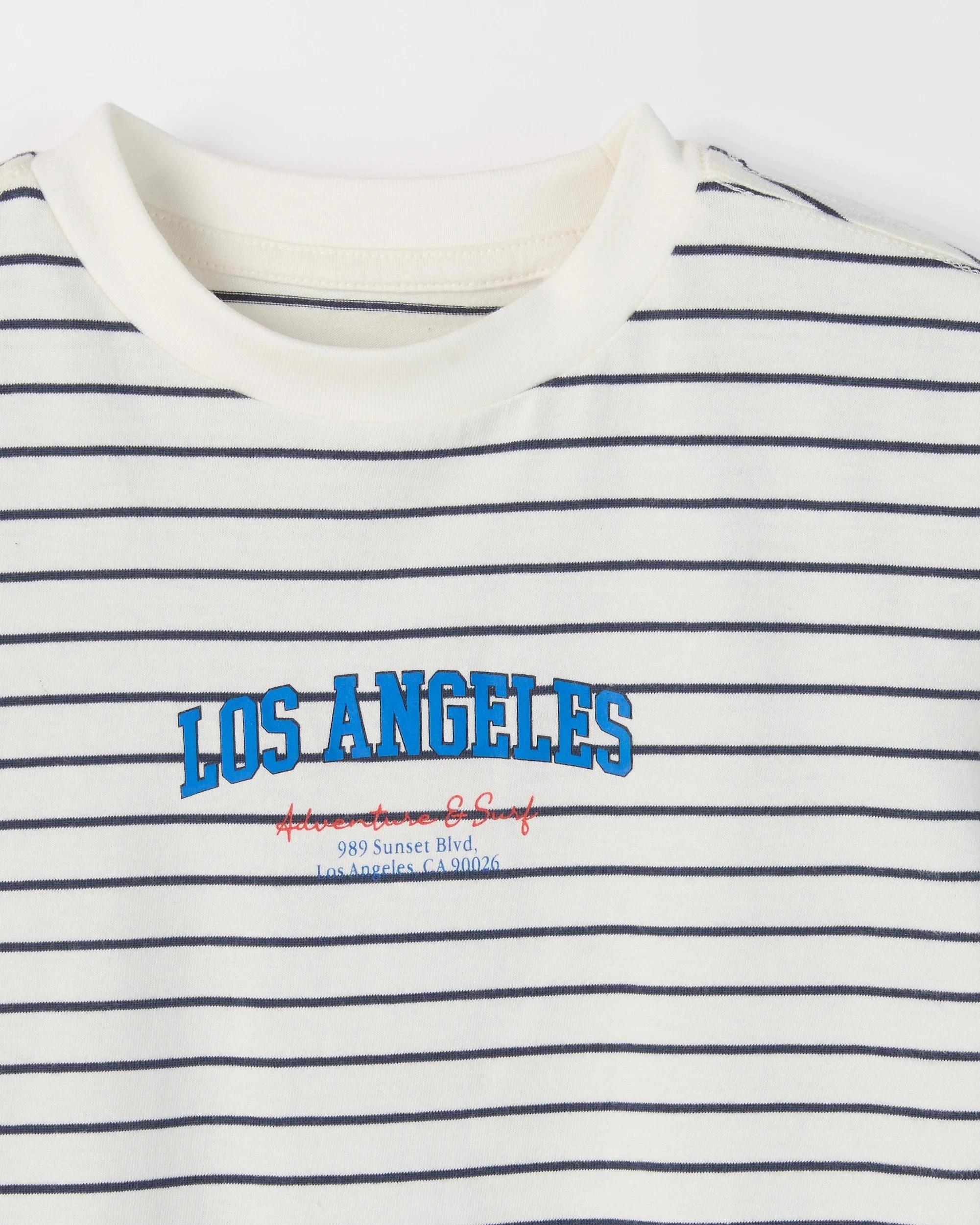2 Target Kids Australian Cotton Short Sleeve T-Shirt CLOUD DANCER/NAVY, 2 of 2