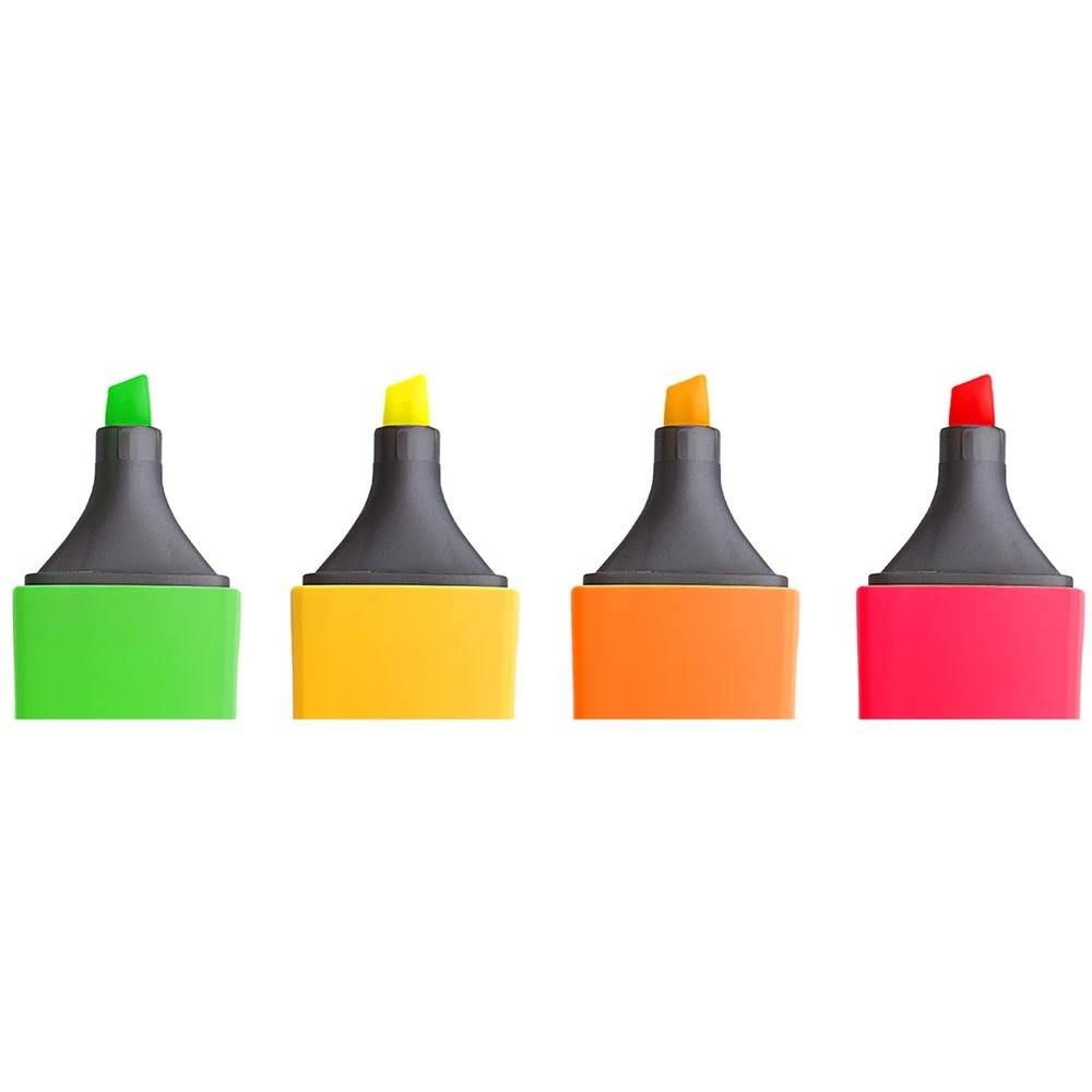 4 J.Burrows Chisel Highlighters Assorted 4 Pack, 4 of 4