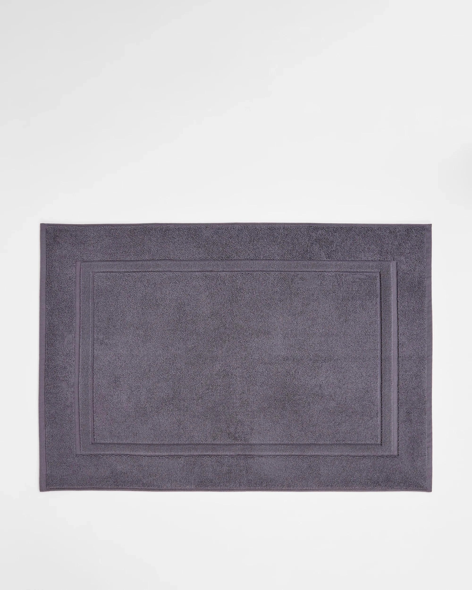 1 Grandeur Australian Cotton Bath Mat - Grey, 1 of 2