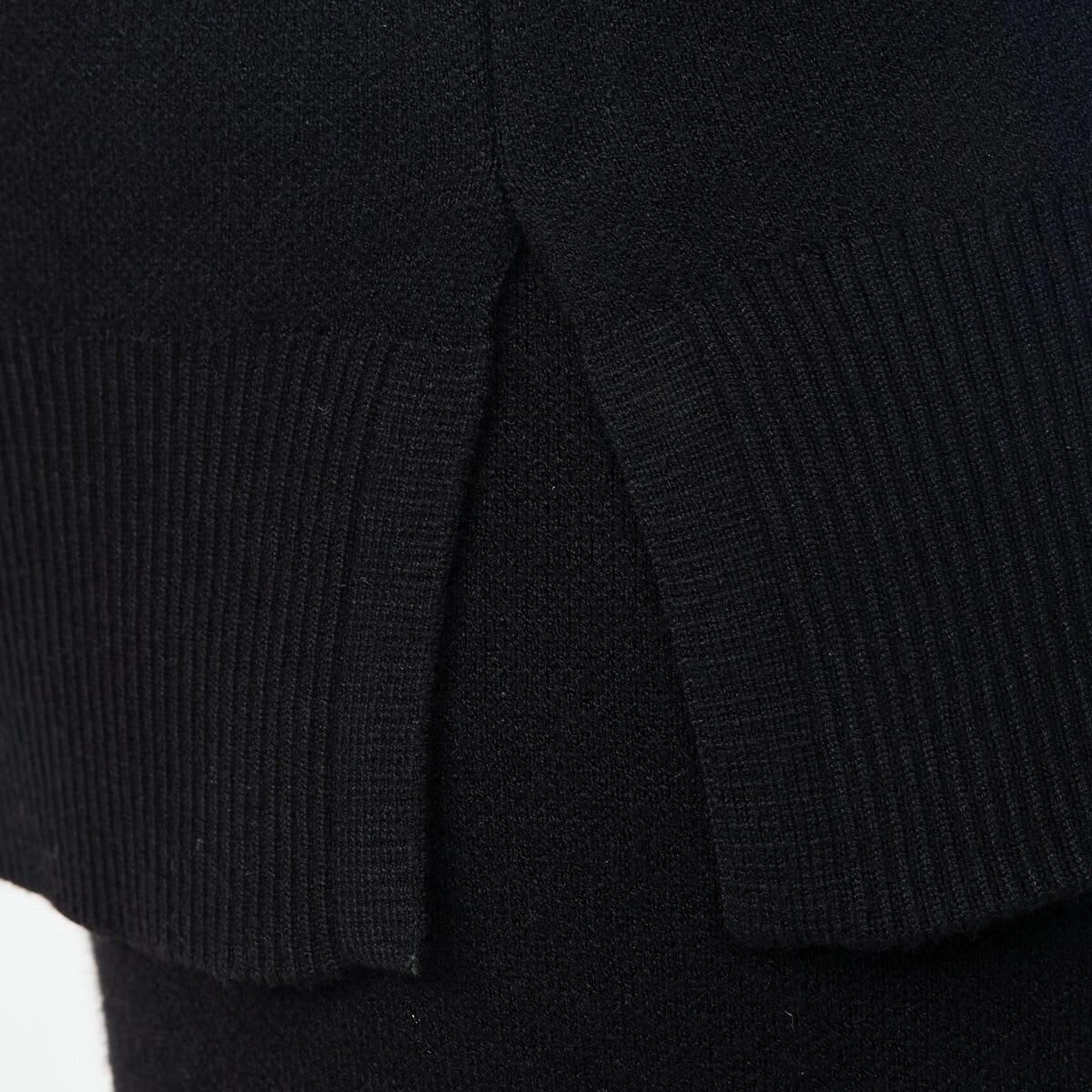7 Compact Knit Hoodie Black, 7 of 8