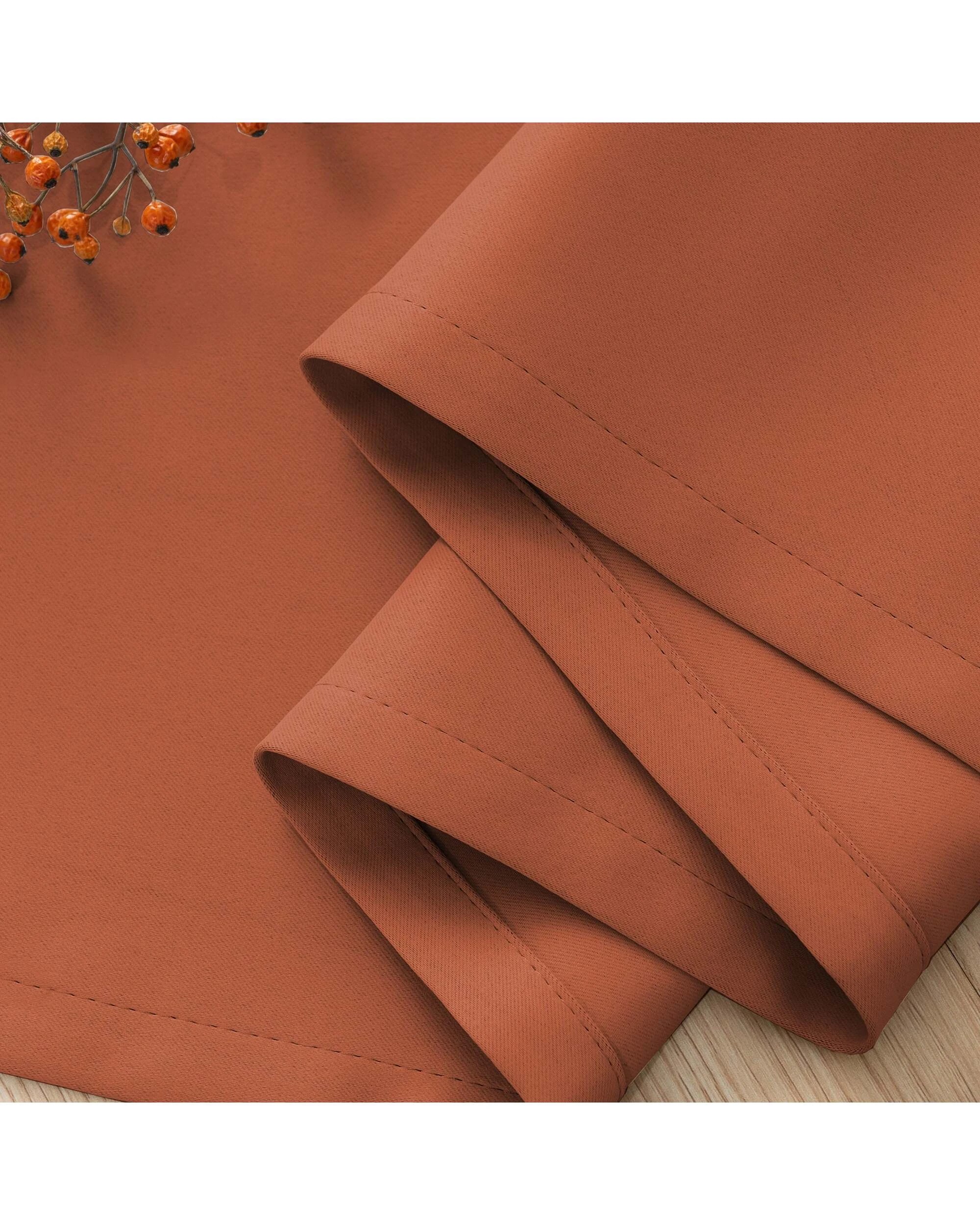 4 Smarcute Blockout Grommet Solid Curtain - 2X 132x243cm - Orange, 4 of 4