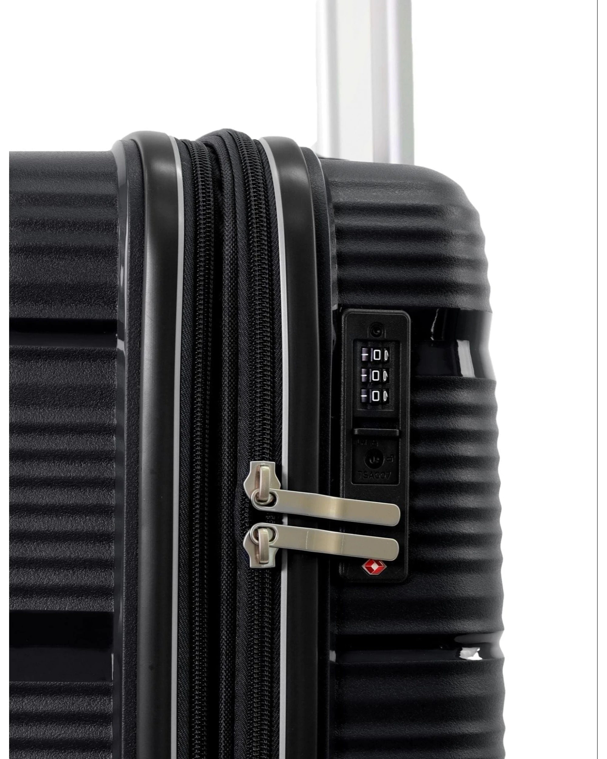 5 Pierre Cardin 2pc Polypropolene (PP) Large & Medium Luggage Suitcase Set - Black, 5 of 8