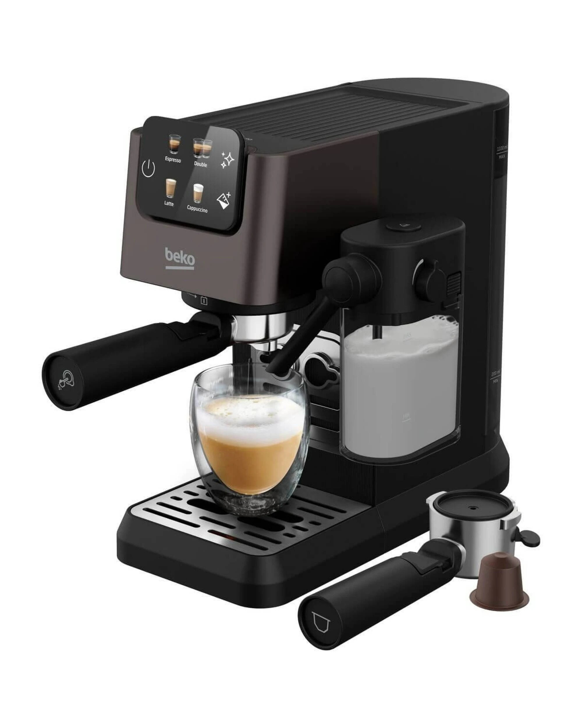 8 Beko CaffeExperto Semi Automatic Espresso Machine with Milk Frother & Cup, 8 of 10
