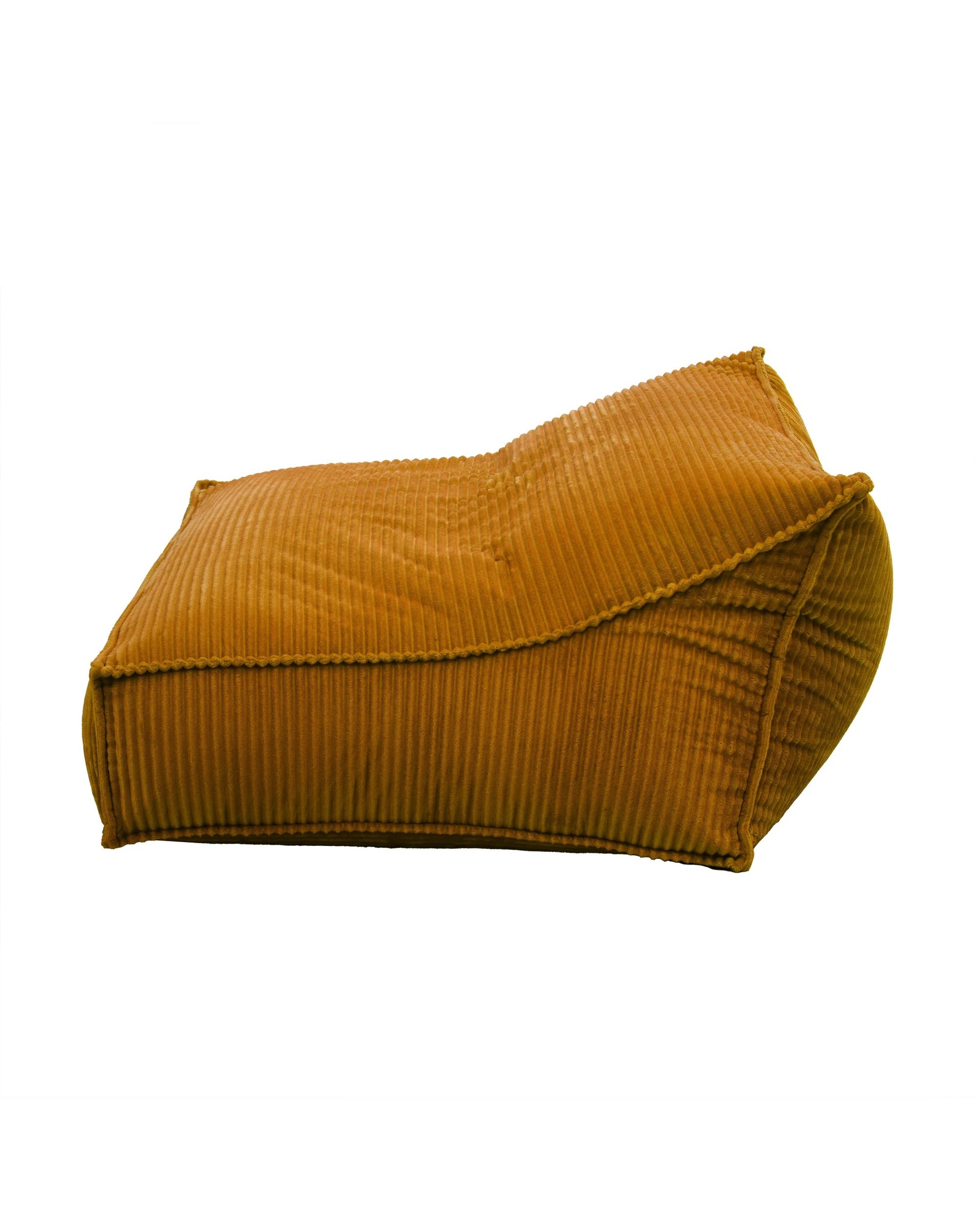 5 Cadence & Co. Wilde Ribbed Luxe Fleece Double Sofa Bean Bag Lounge Cover - Mustard, 5 of 9