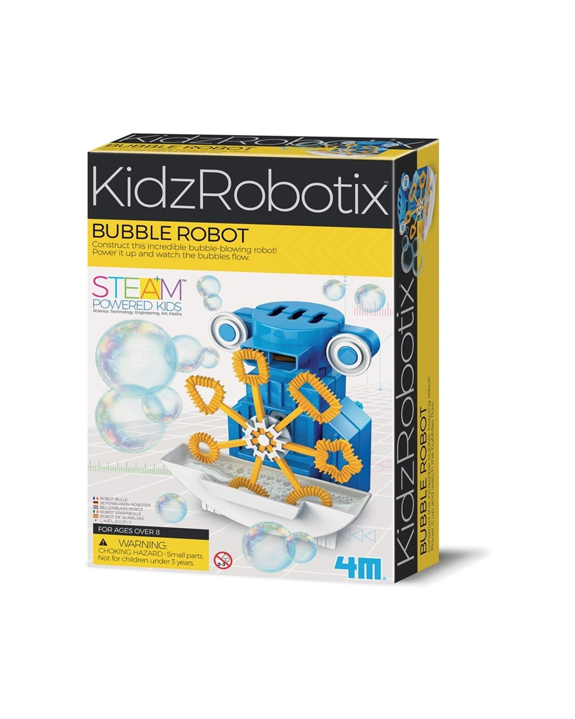 1 4M KidzRobotix Bubble Blowing Robot Machine DIY Build Kids Learning Toy, 1 of 3