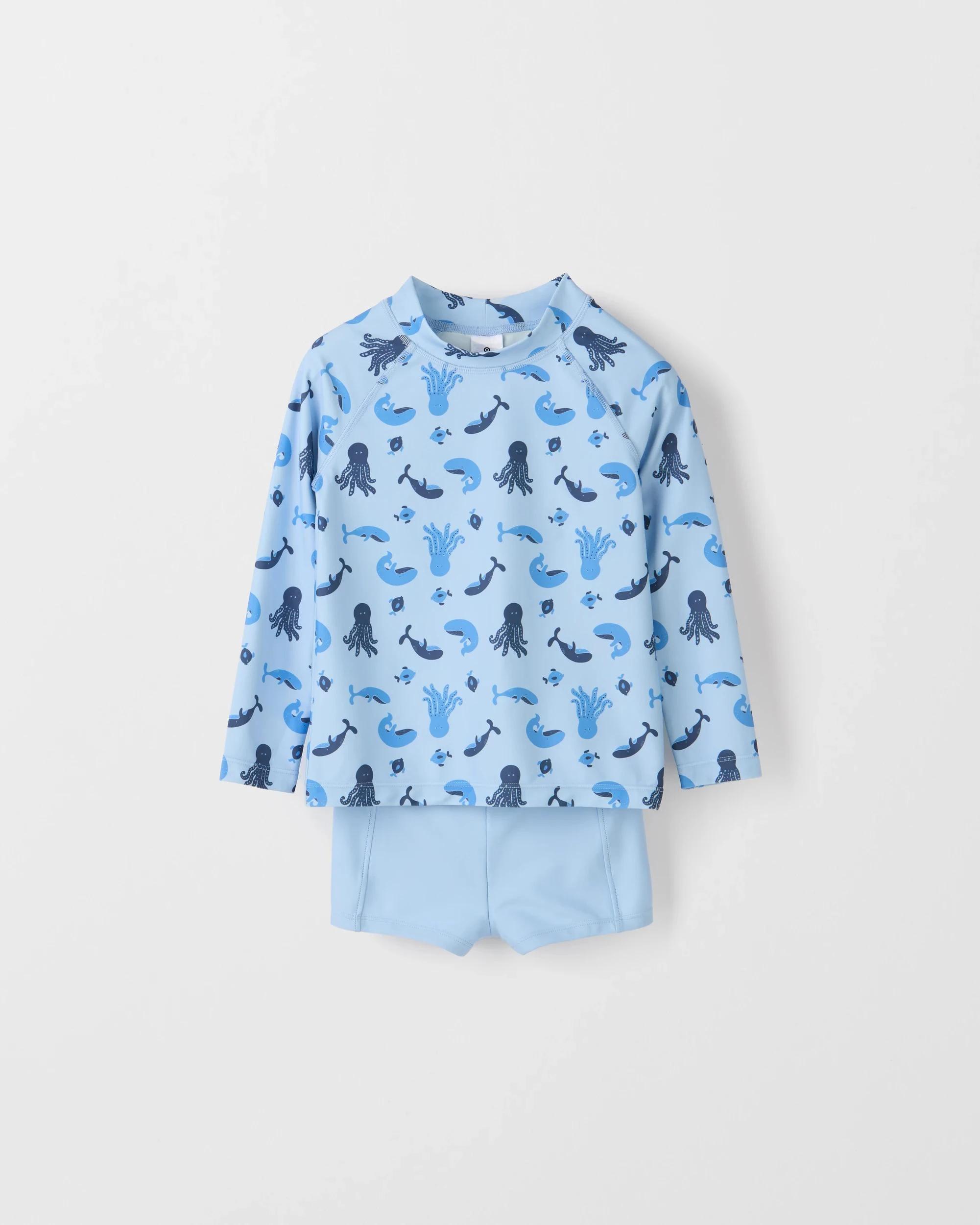 1 Target Swim Rash Vest and Trunk 2 Piece Set BLUE, 1 of 2