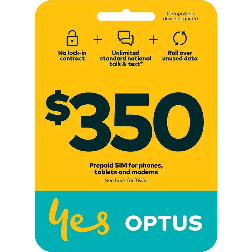 1 Optus $350 Voice 5G SIM Starter Kit, 1 of 1
