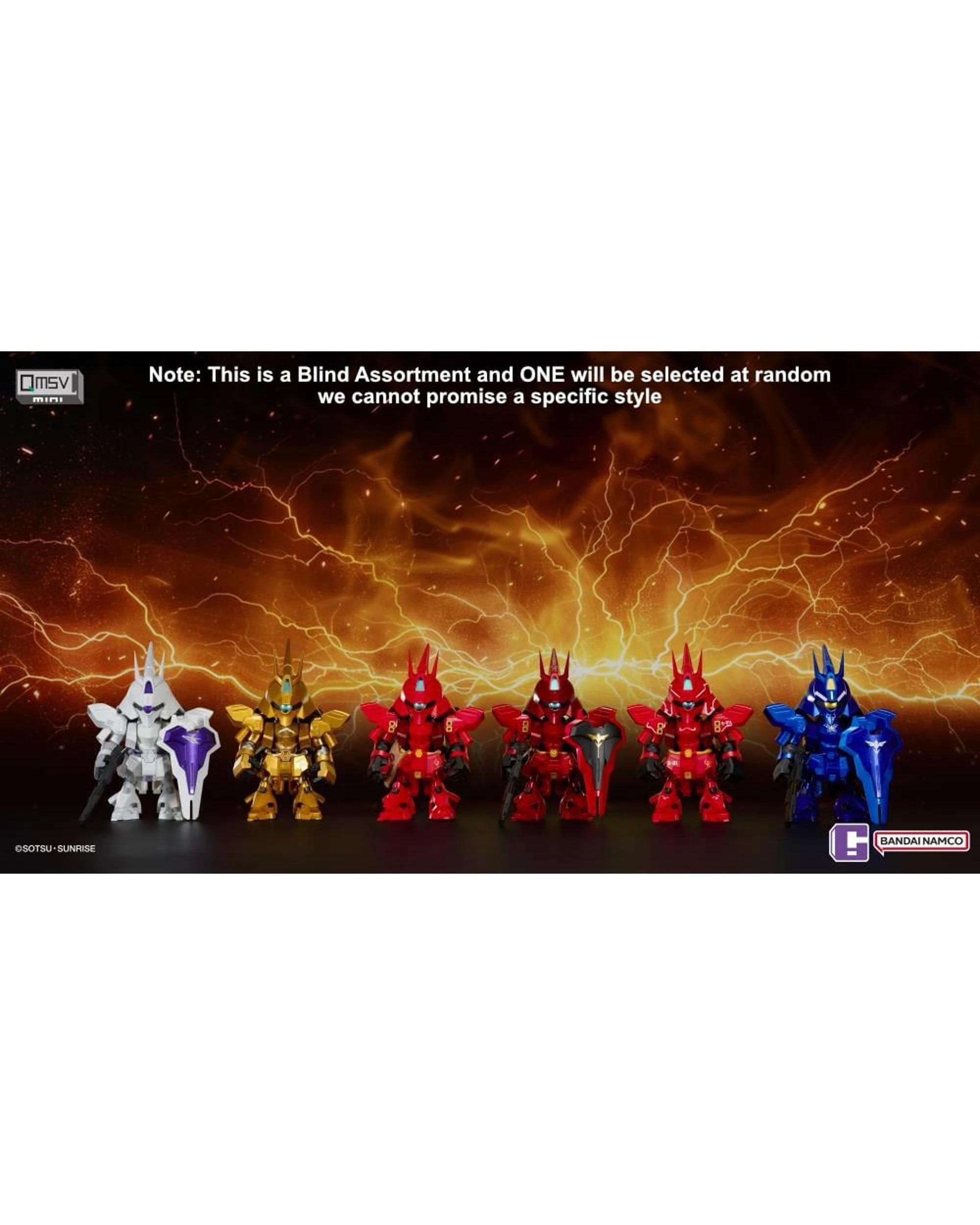 4 Bandai Shokugan QMSV Mini MSN-04 Sazabi Figure Blind Box, 4 of 10