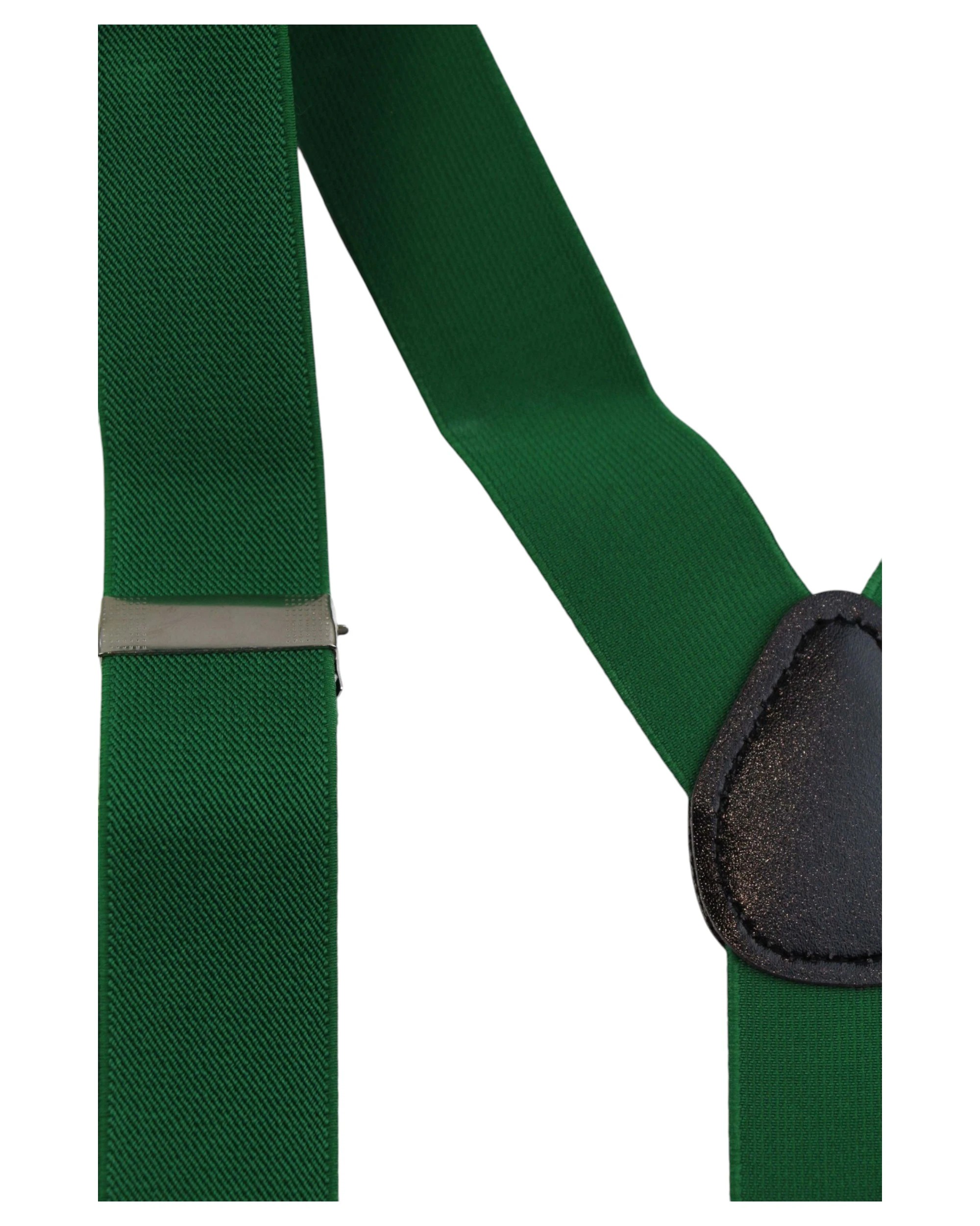 3 Zasel Mens Adjustable Wide Heavy Duty 100cm Suspenders - Green, 3 of 4