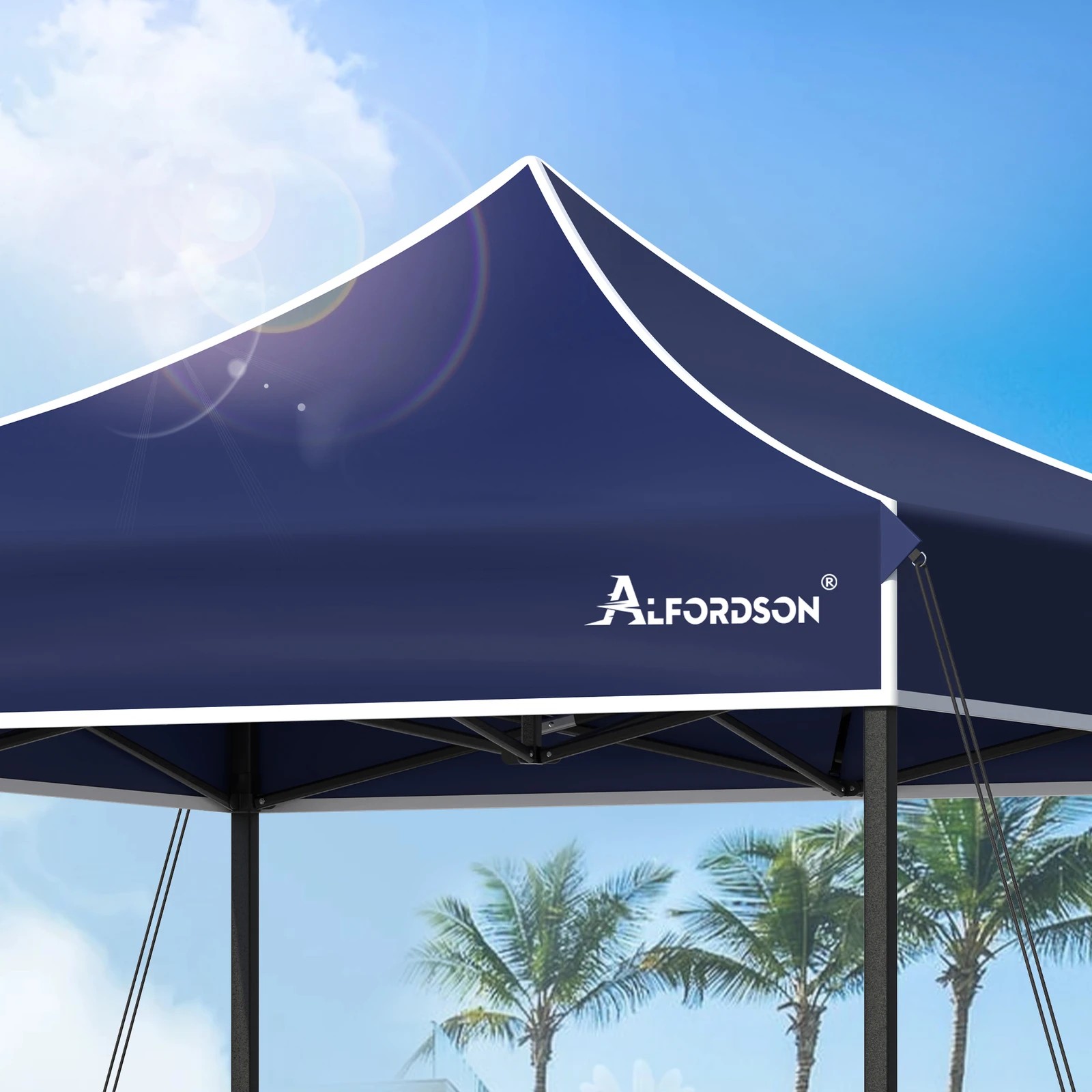 5 Alfordson Gazebo 3x3m Pop Up Marquee 600D Oxford Folding Outdoor Tent - Blue, 5 of 10
